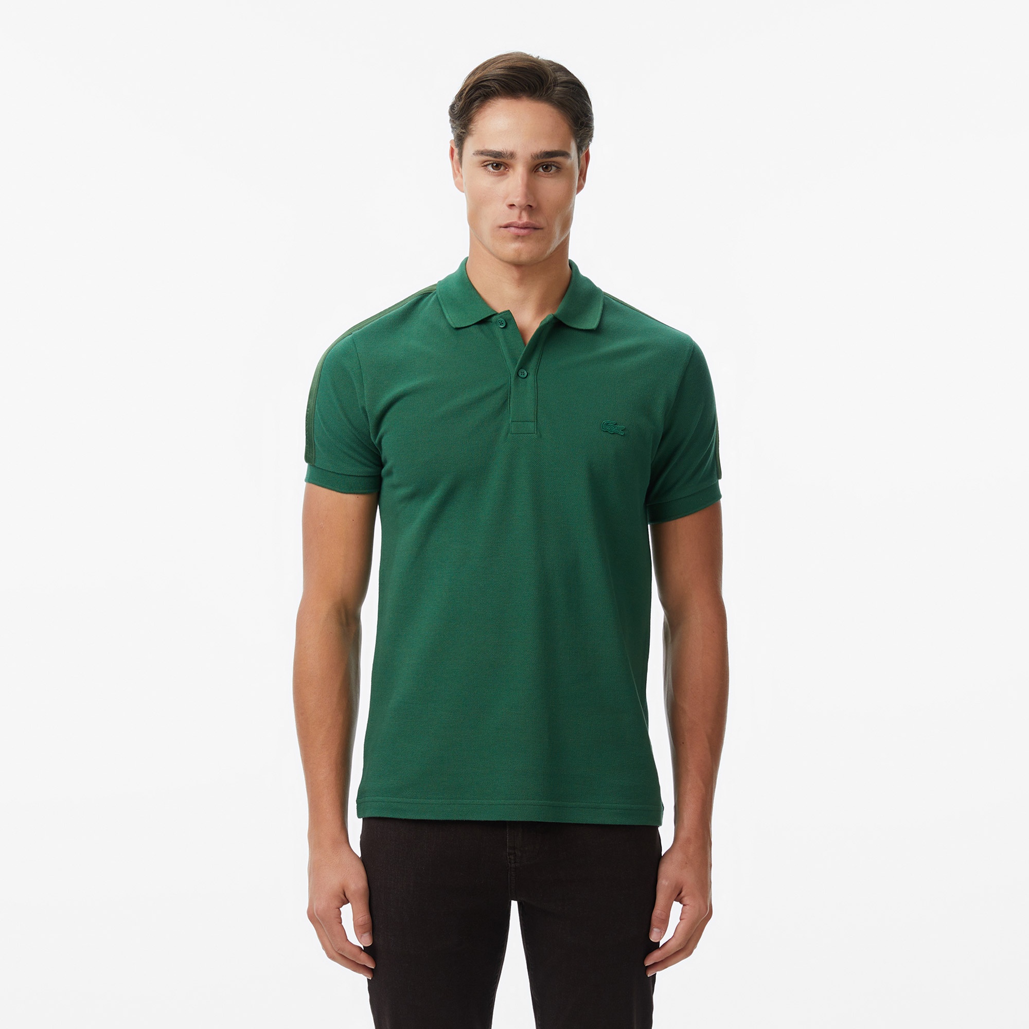 Erkek Regular Fit Koyu Yeşil Polo