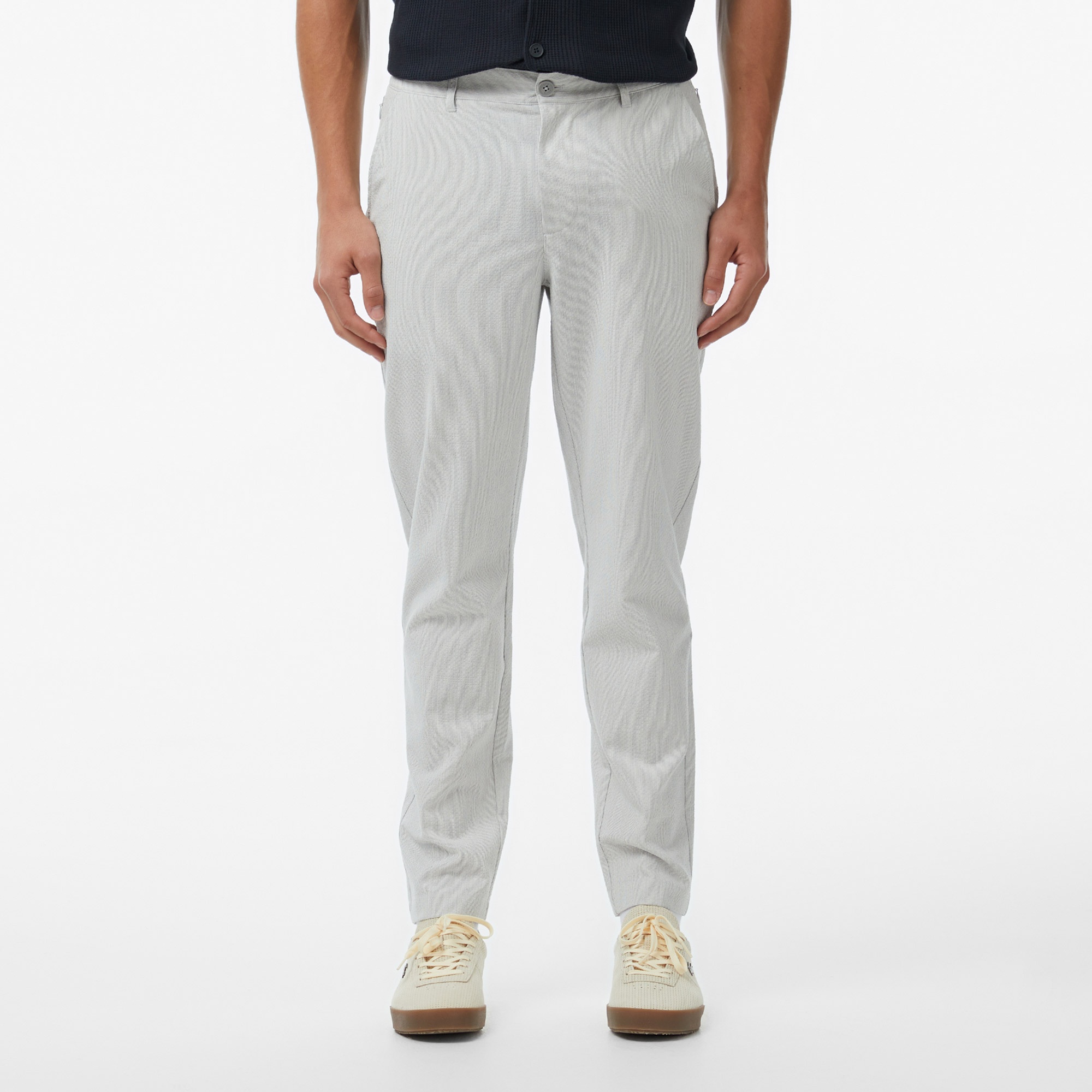 Erkek Tapered Fit Gri Pantolon