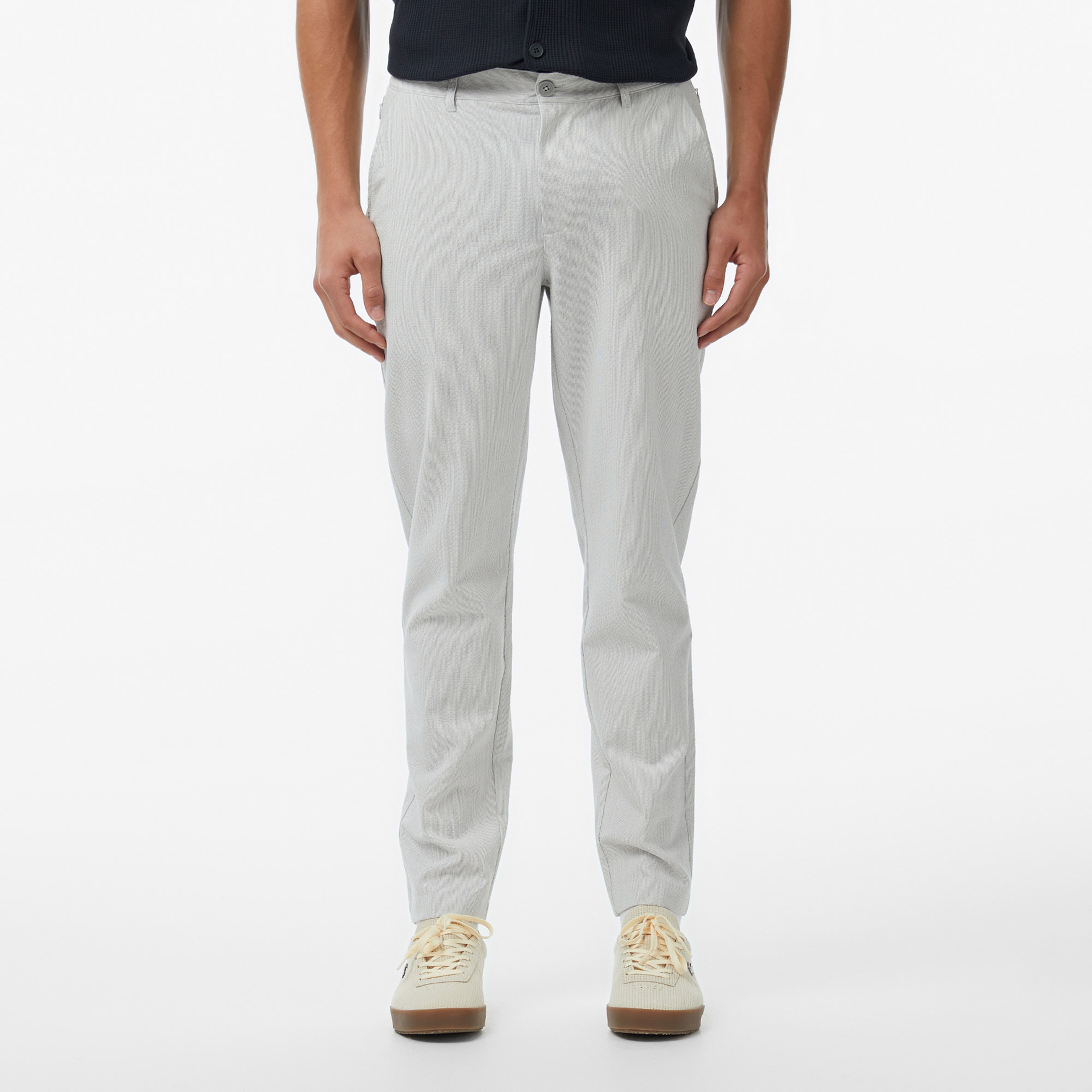 Erkek Tapered Fit Gri Pantolon