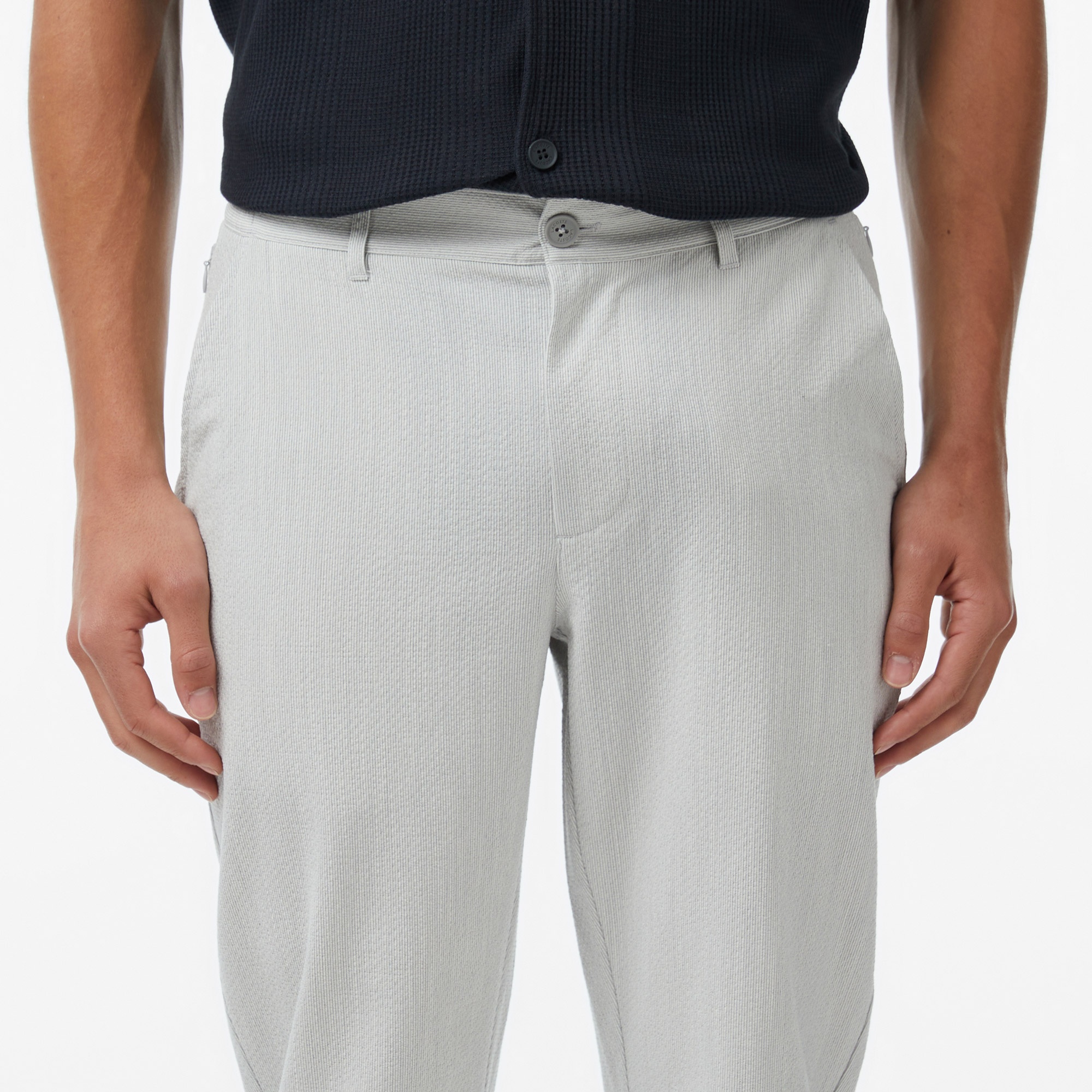 Erkek Tapered Fit Gri Pantolon