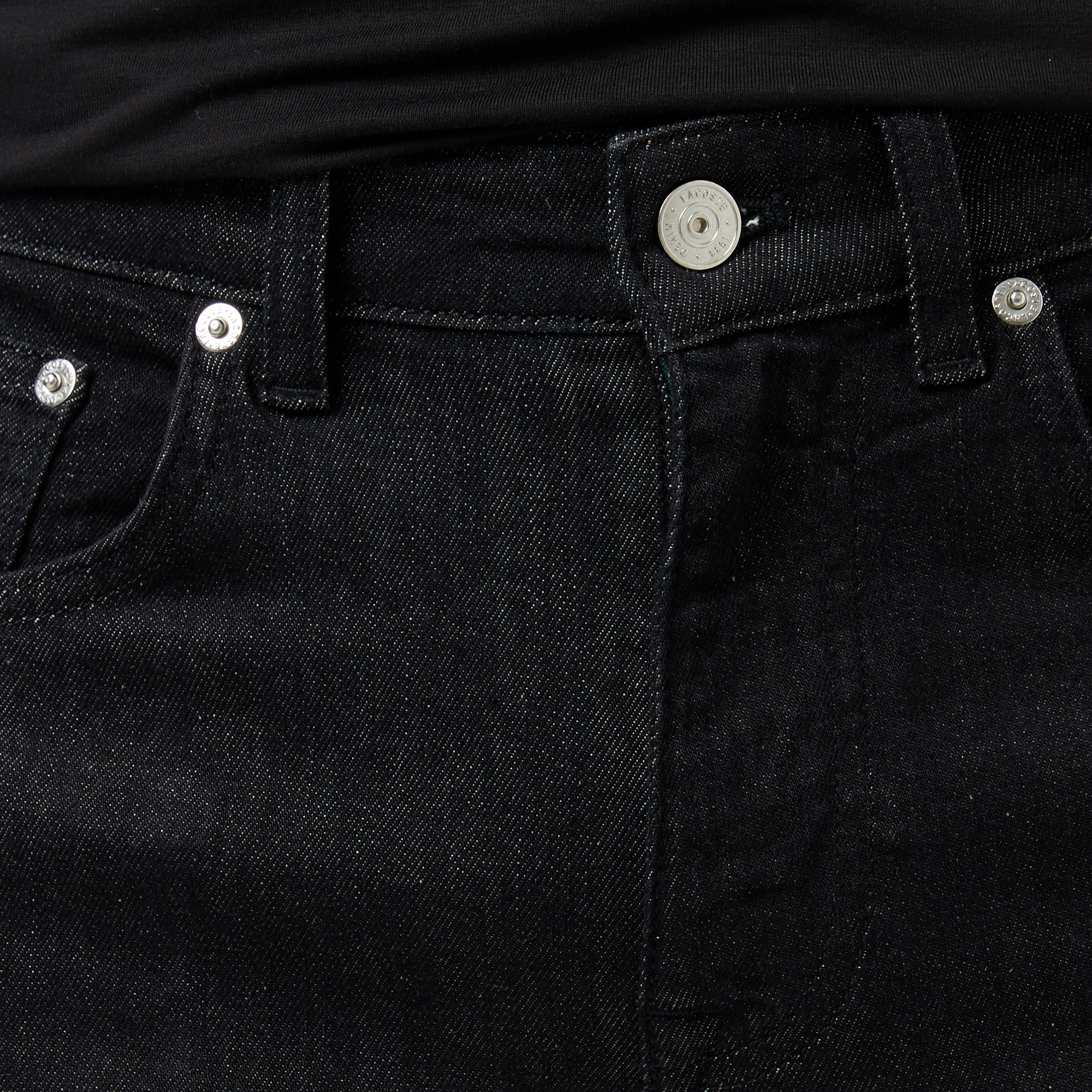 Lacoste Erkek Relaxed Fit Siyah Jean Pantolon görsel 6