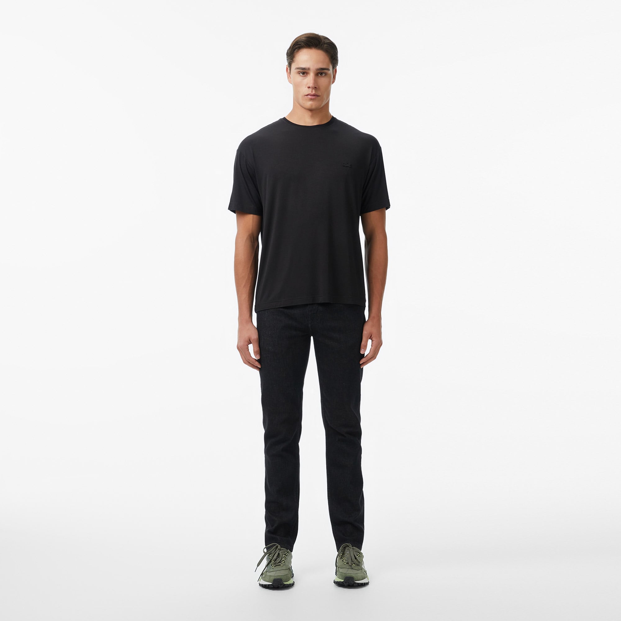 Lacoste Erkek Relaxed Fit Siyah Jean Pantolon