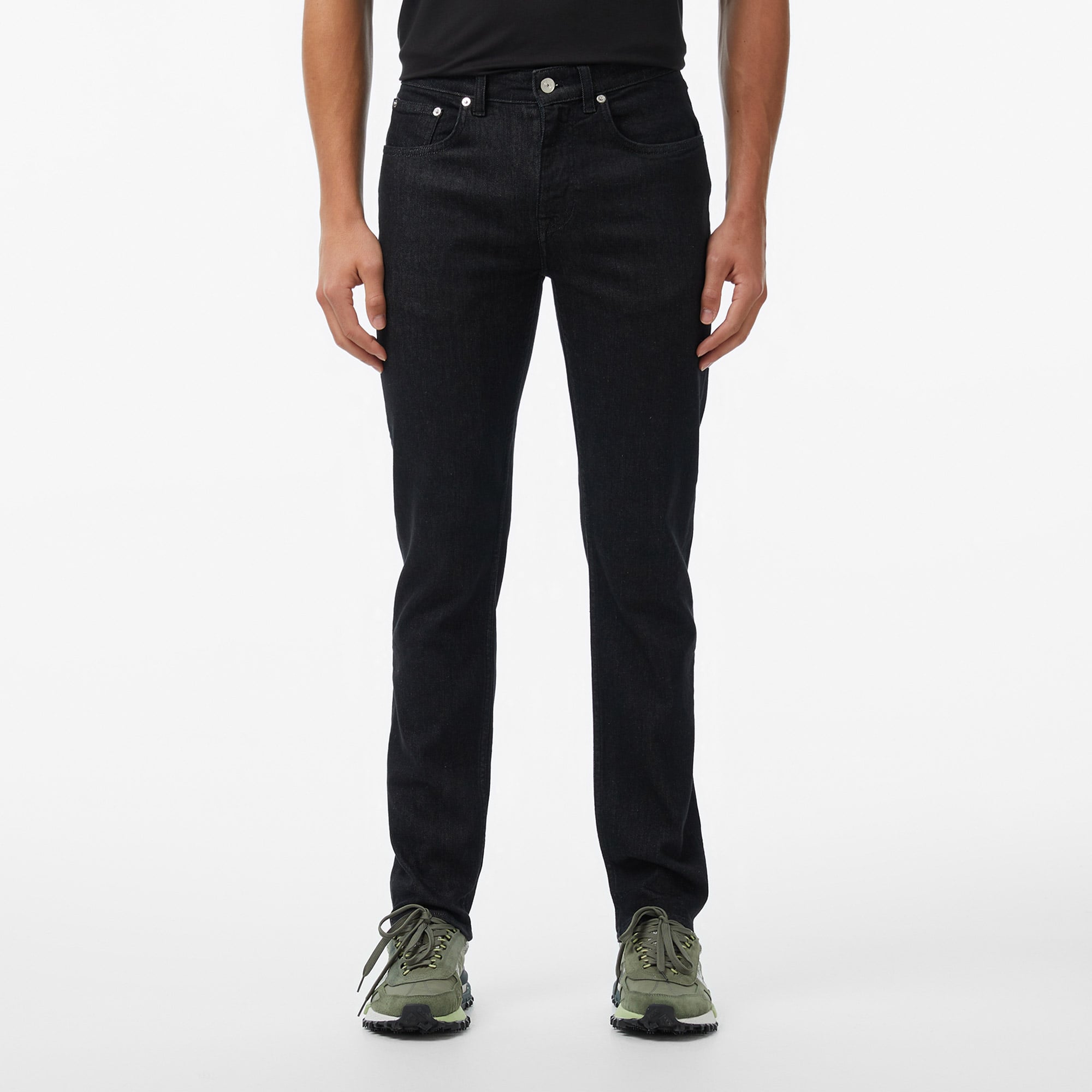 Lacoste Erkek Relaxed Fit Siyah Jean Pantolon görsel 2