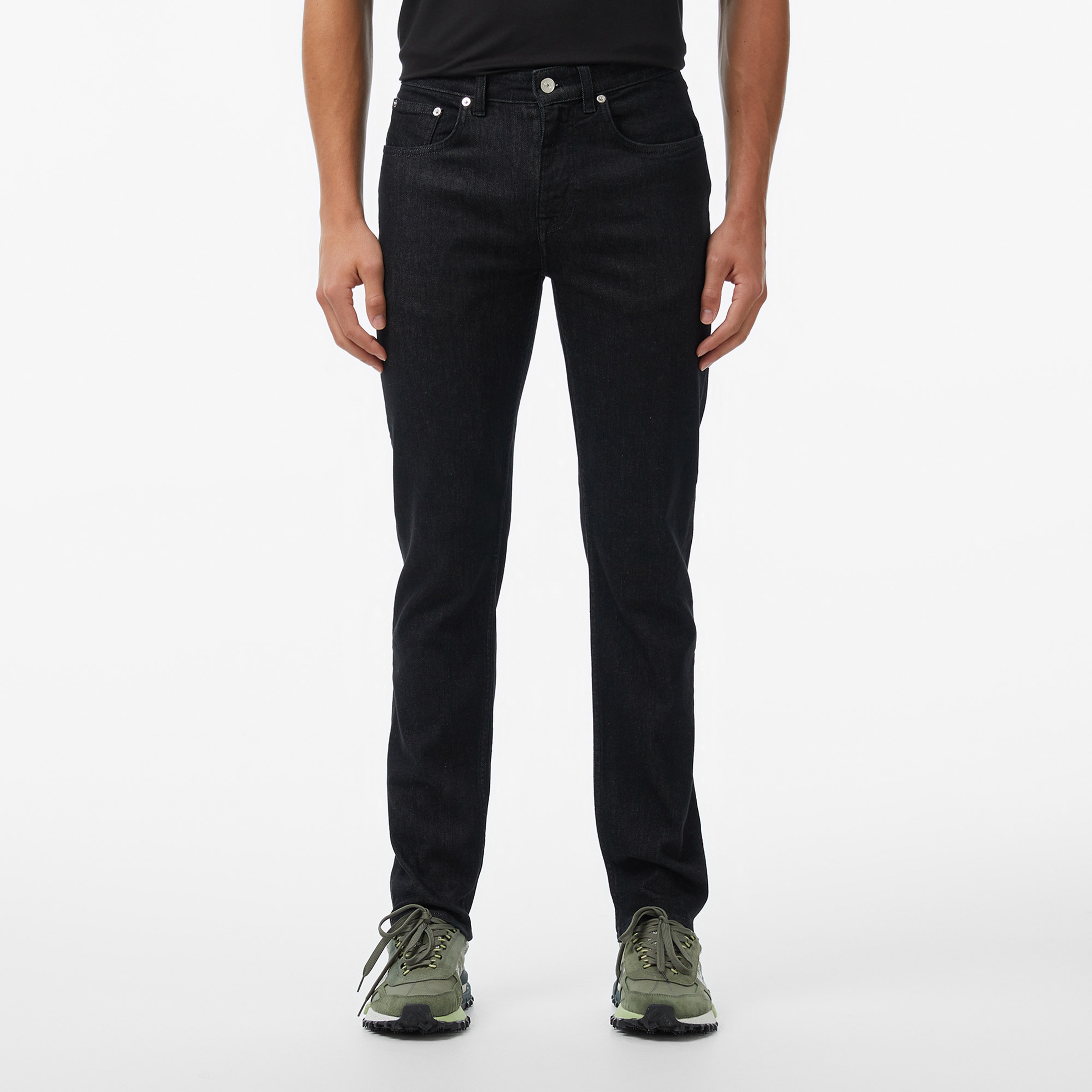 Erkek Relaxed Fit Siyah Jean Pantolon