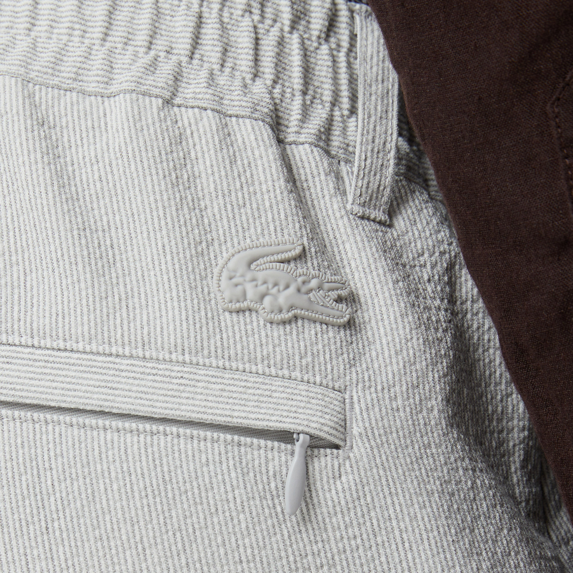 Lacoste Erkek Tapered Fit Gri Bermuda Şort görsel 7