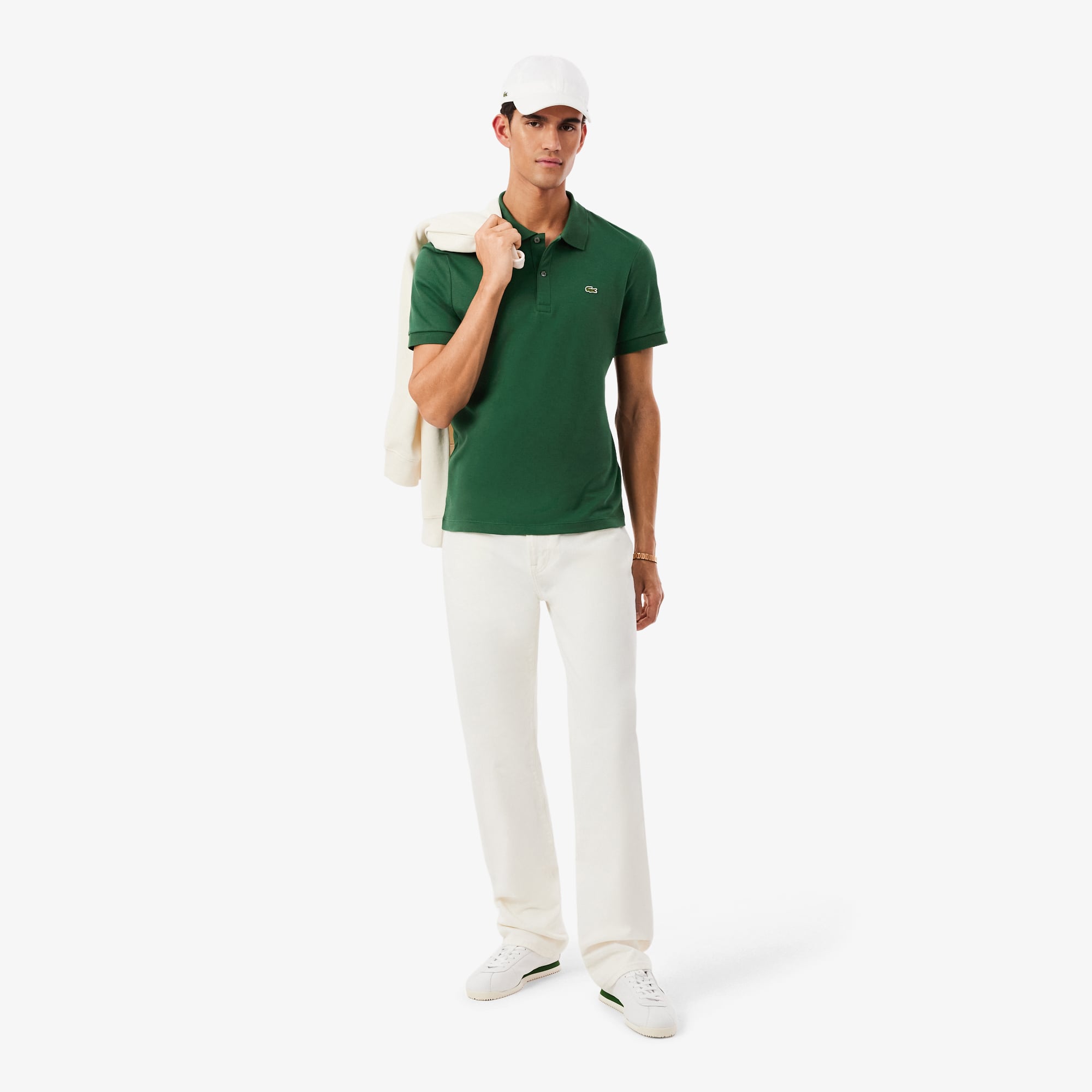 Lacoste Erkek Regular Fit Yeşil Polo görsel 7