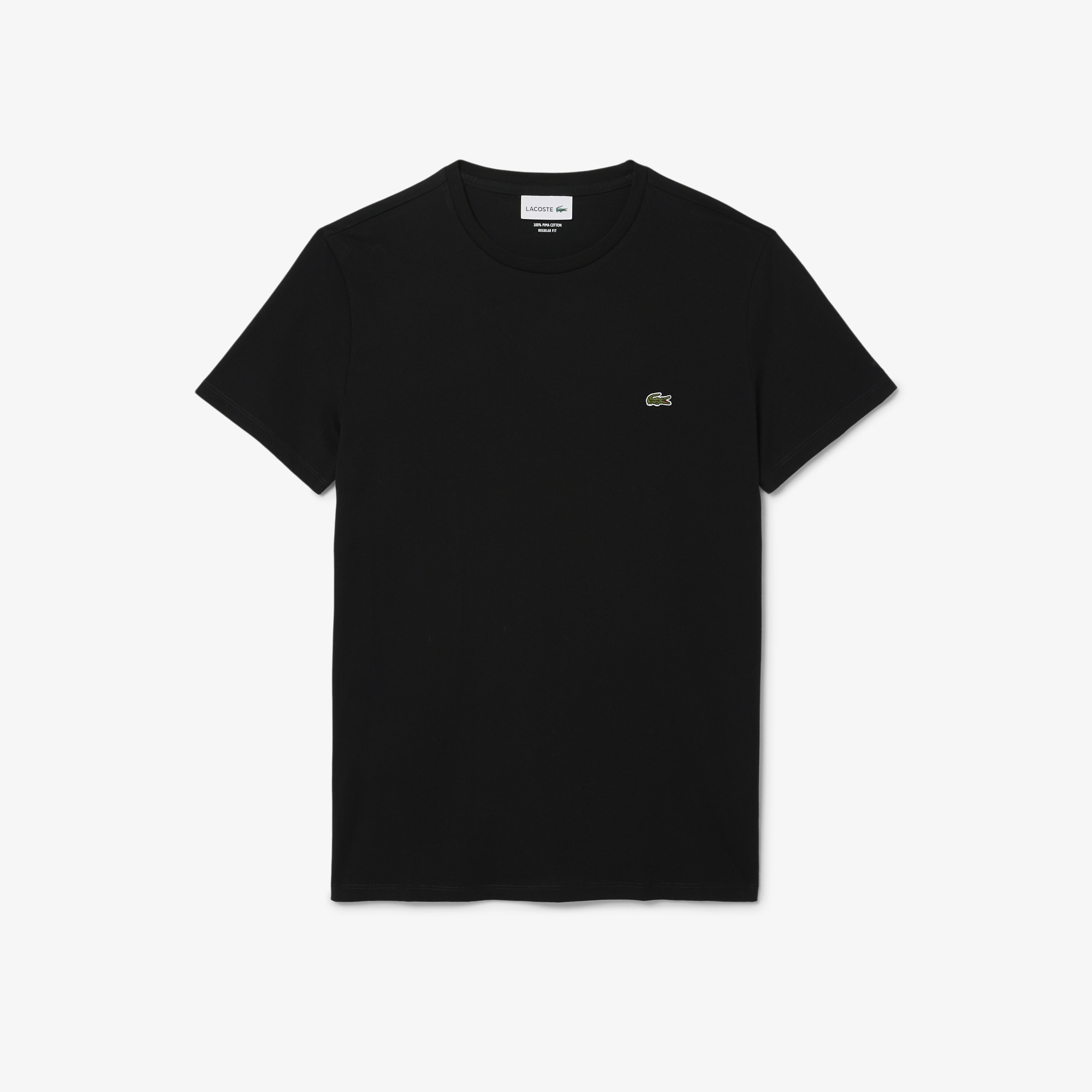 Lacoste Erkek Regular Fit Bisiklet Yaka Siyah T-Shirt görsel 4