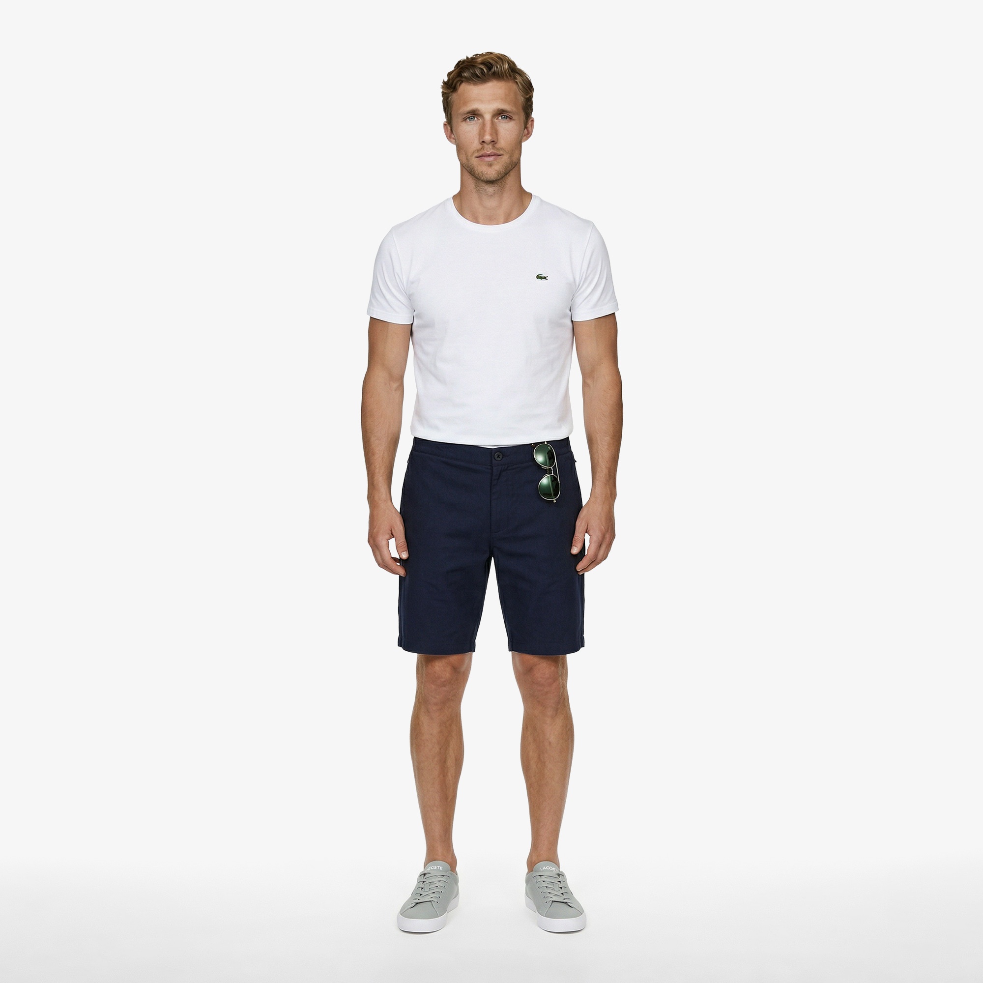 Erkek Tapered Fit Lacivert Bermuda Şort