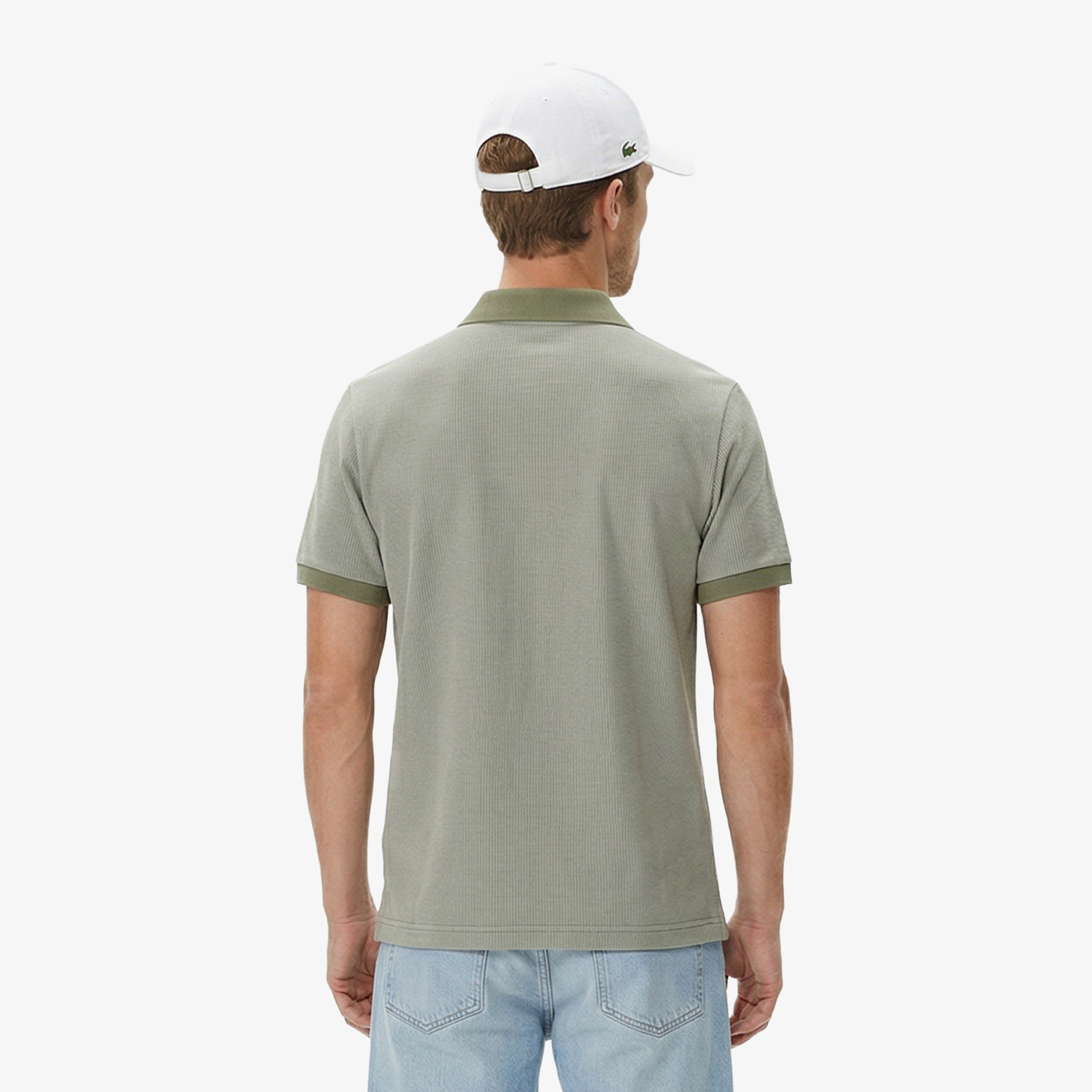 Erkek Regular Fit Ekose Haki Polo