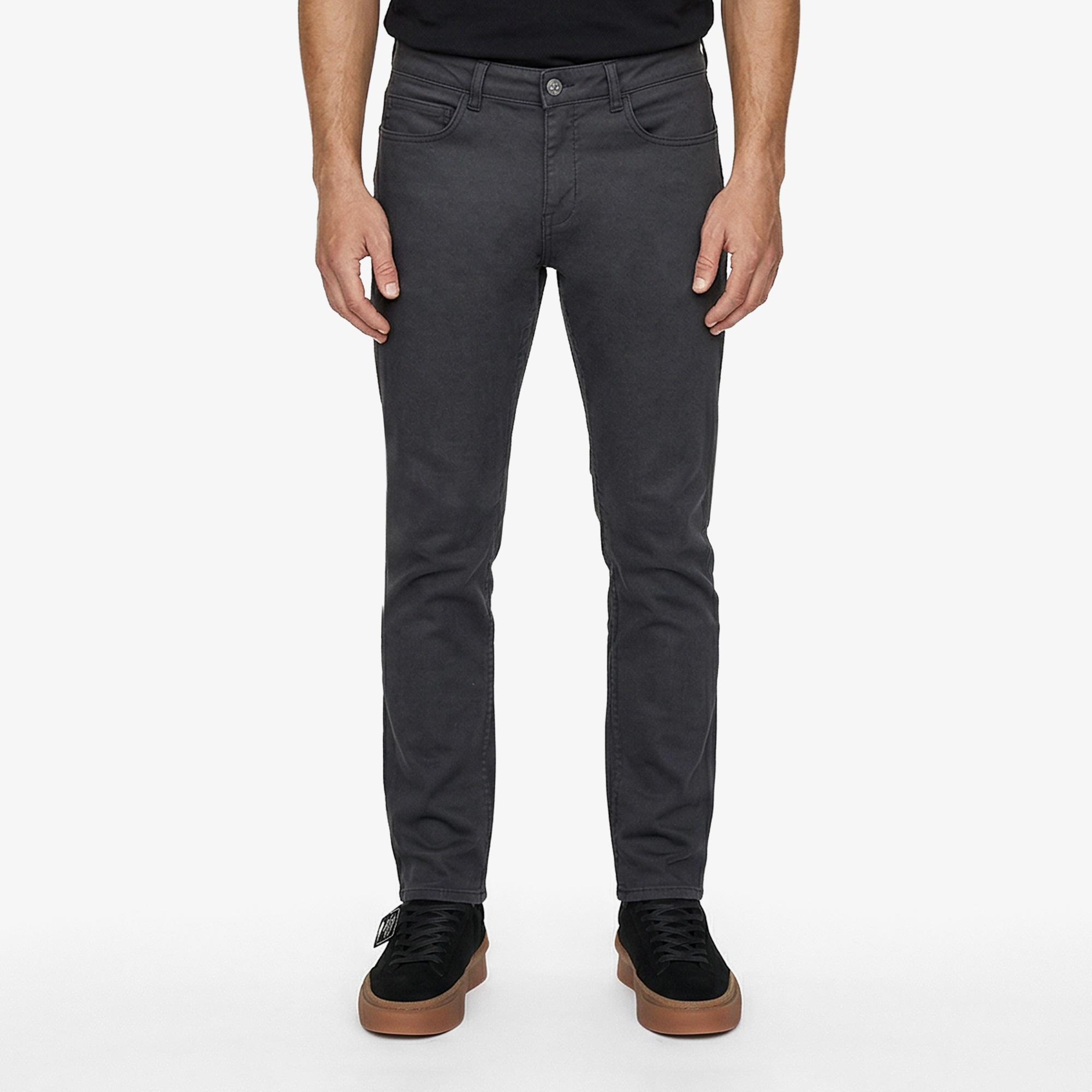 Erkek Slim Fit Koyu Gri Pantolon