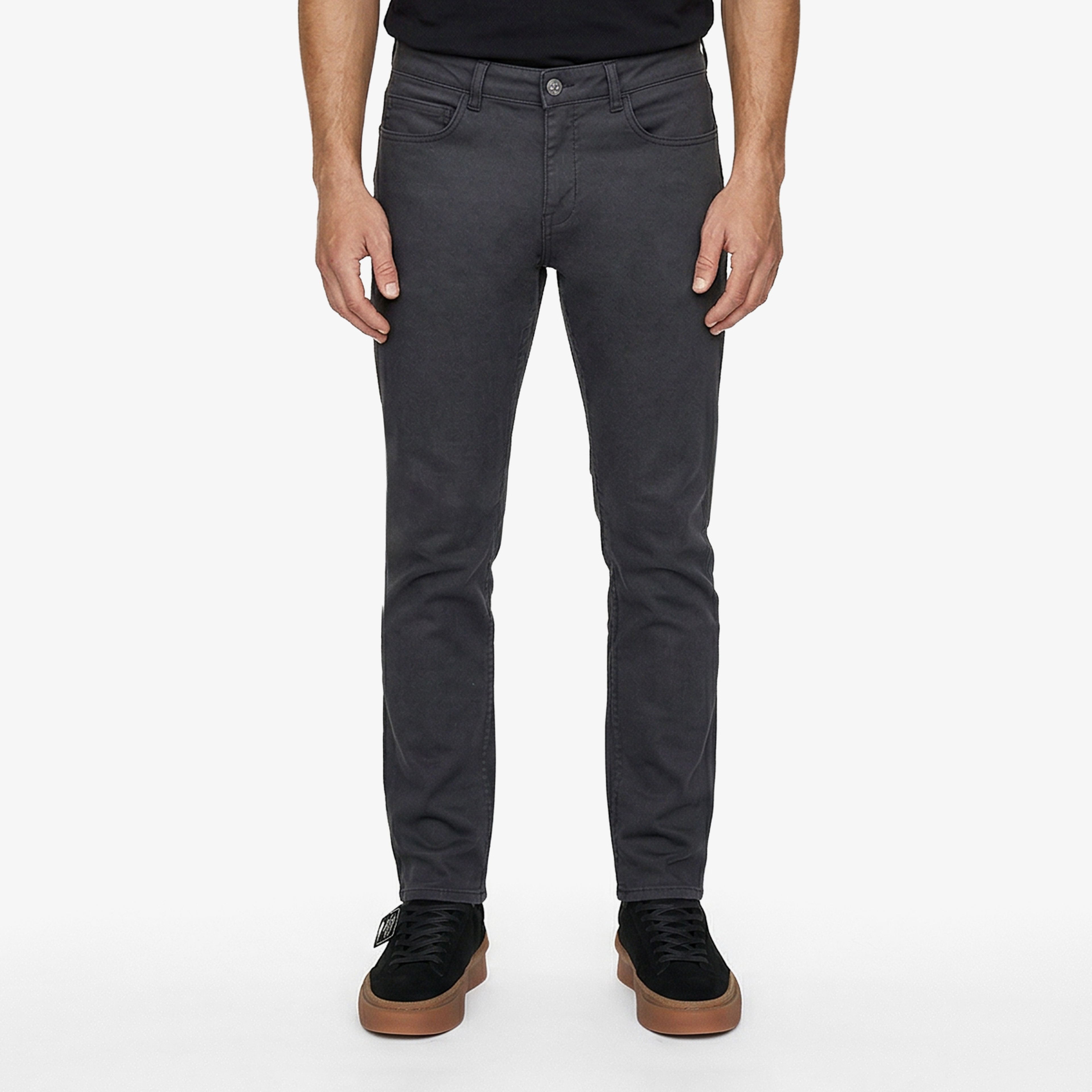 Erkek Slim Fit Koyu Gri Pantolon