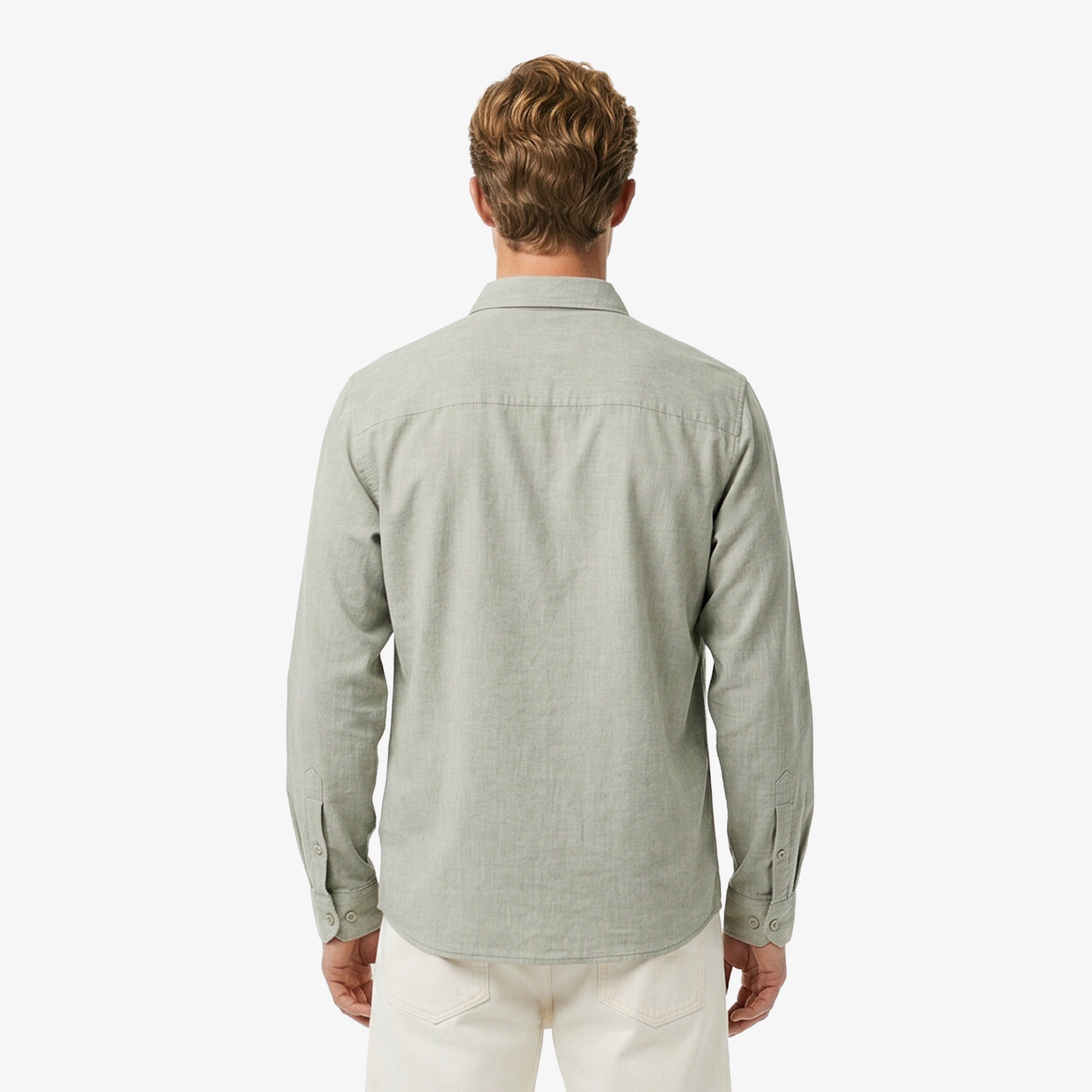 Erkek Regular Fit Haki Gömlek