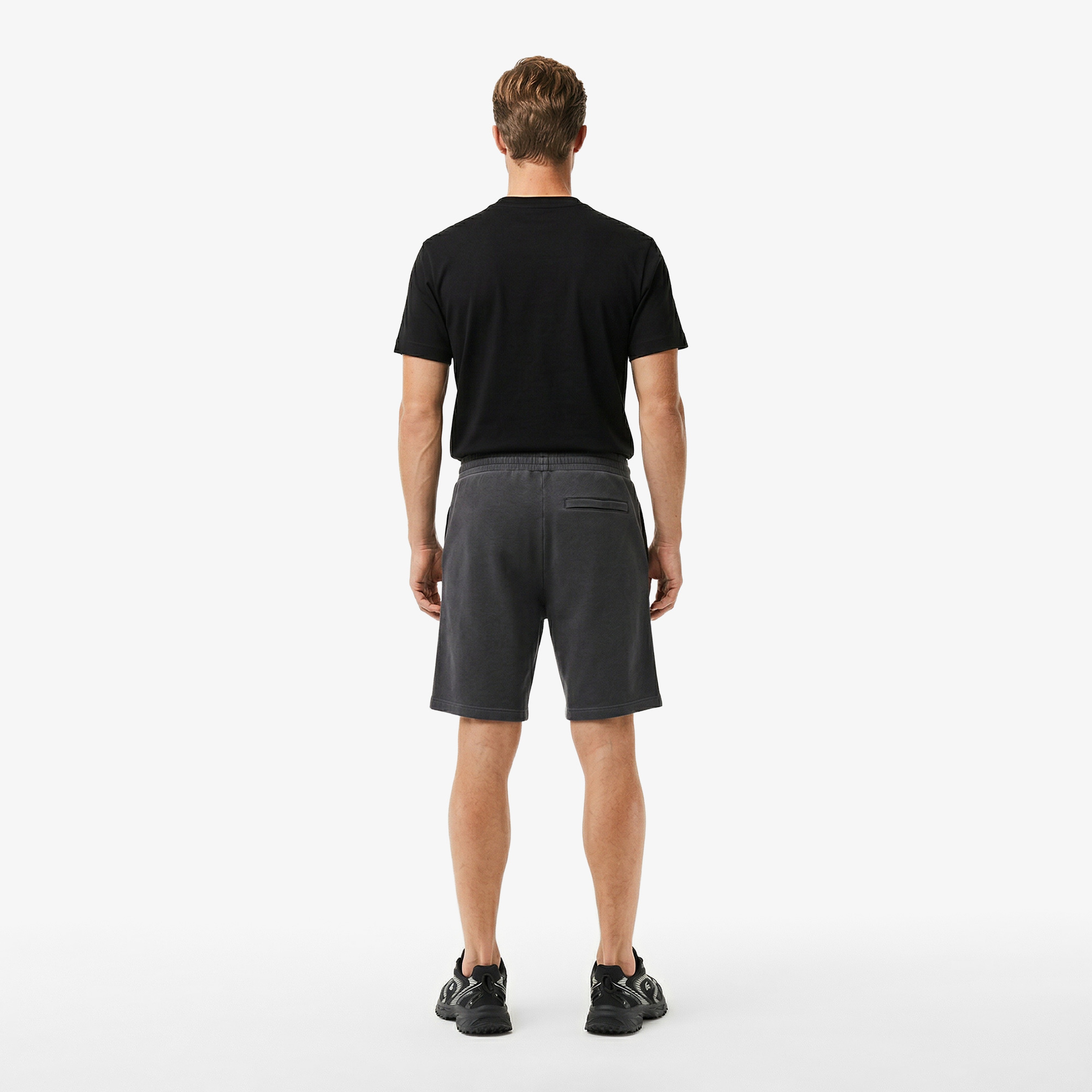 Erkek Loose Fit Koyu Gri Şort