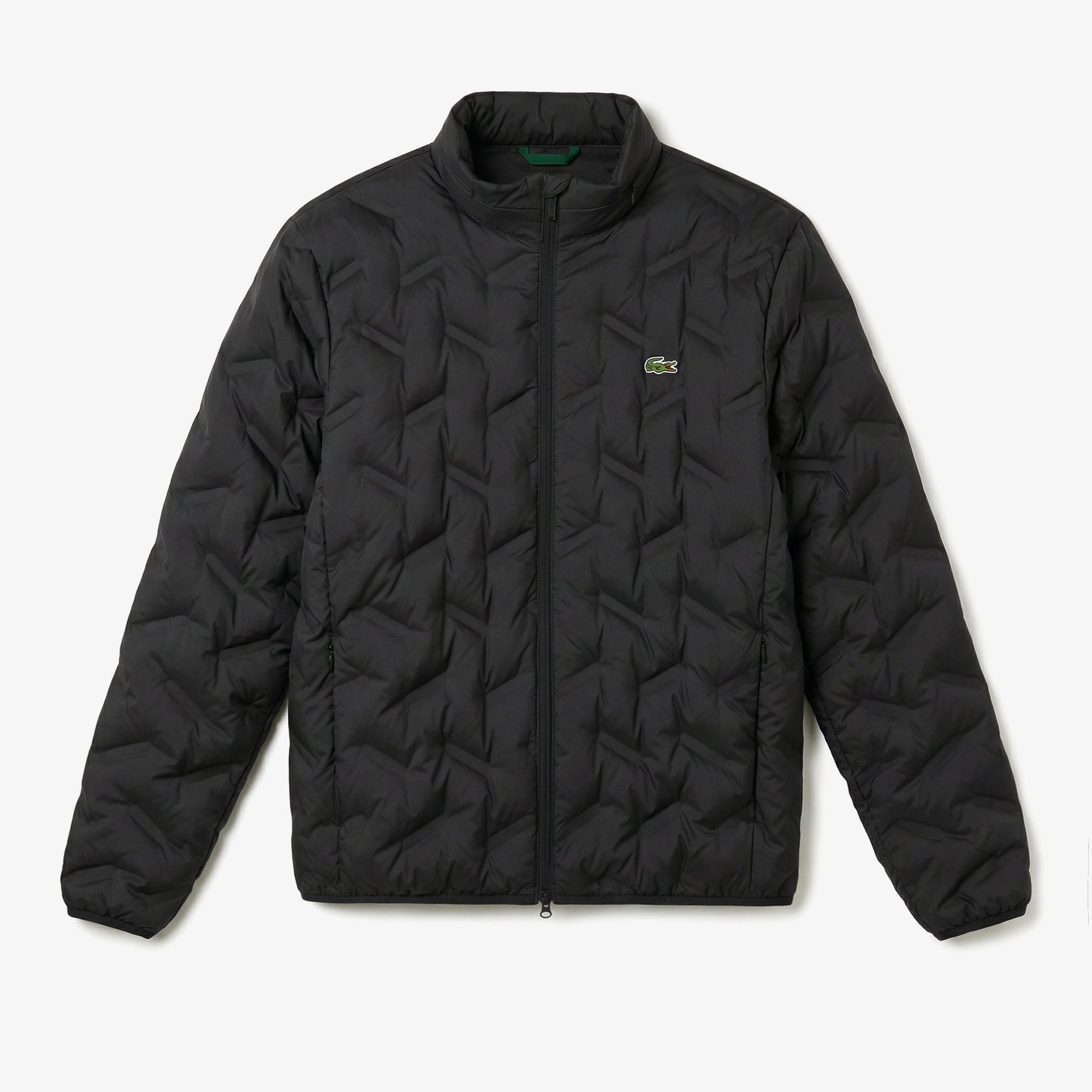 Lacoste Erkek Regular Fit Kapüşonlu Kapitone Siyah Mont görsel 3