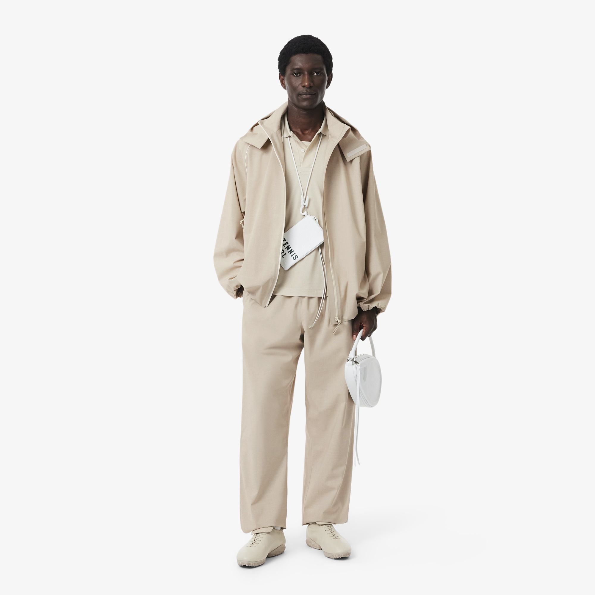 SS26 RUNWAY Erkek Bej Eşofman Altı