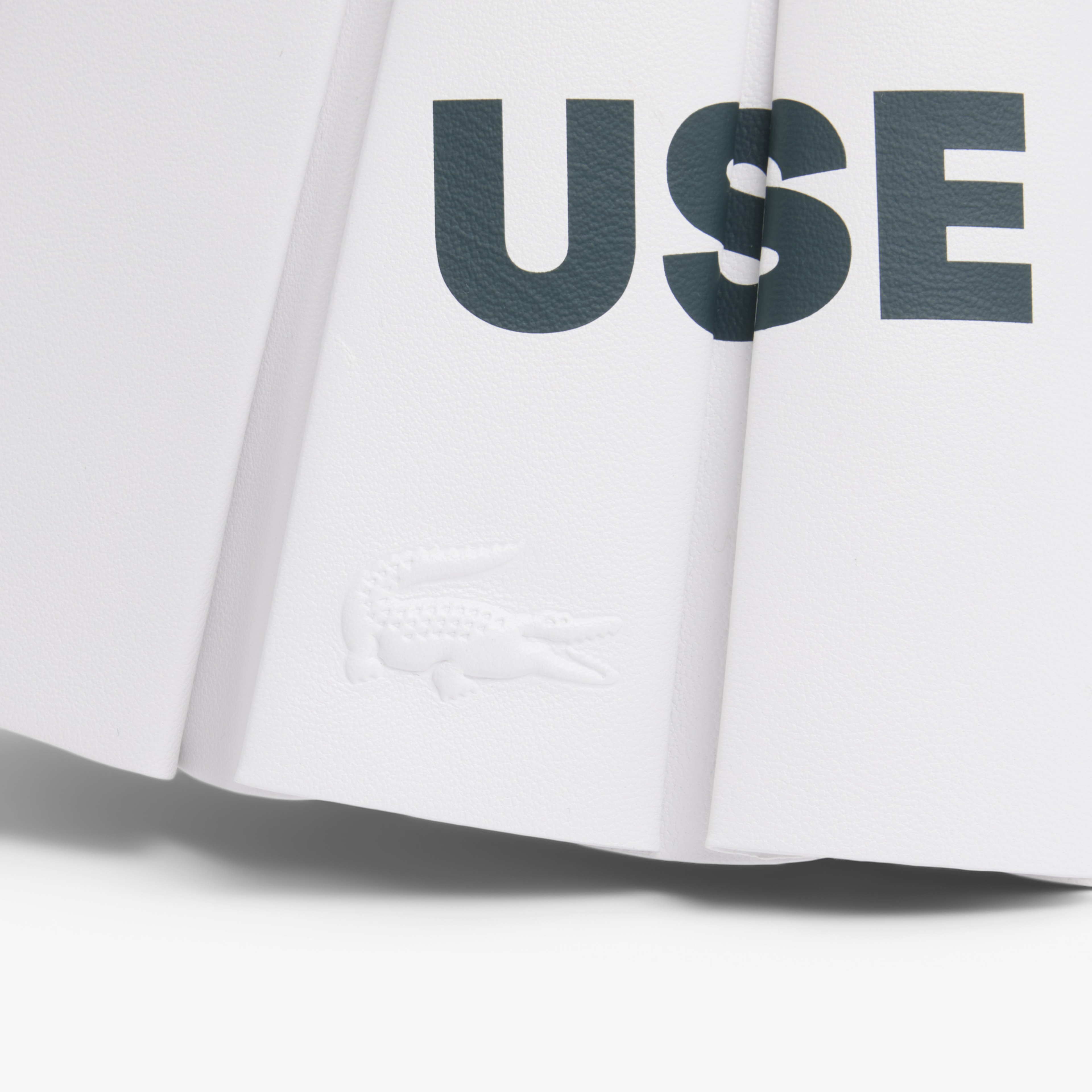 SS26 RUNWAY Small Lenglen Kadın Baskılı Beyaz Omuz Çantası