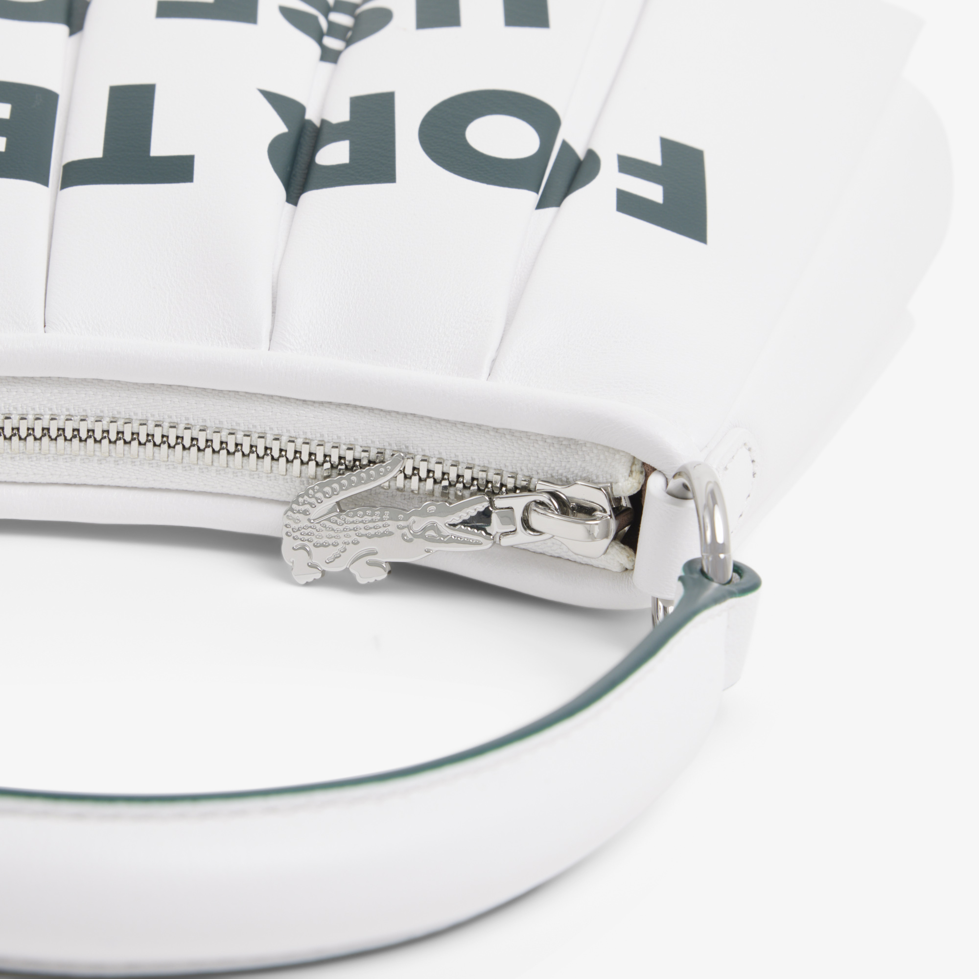 Lacoste SS26 RUNWAY Small Lenglen Kadın Baskılı Beyaz Omuz Çantası görsel 7