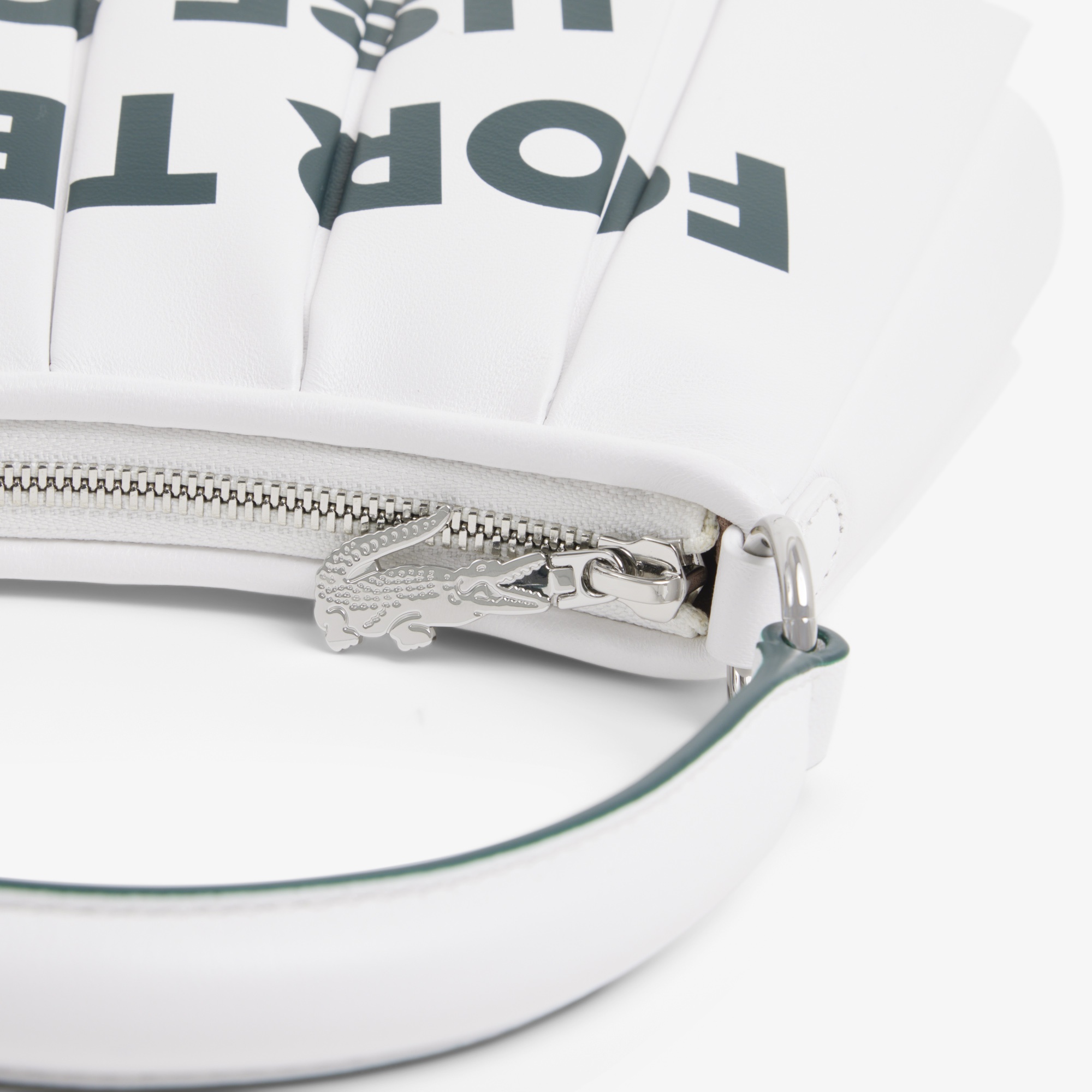 SS26 RUNWAY Small Lenglen Kadın Baskılı Beyaz Omuz Çantası