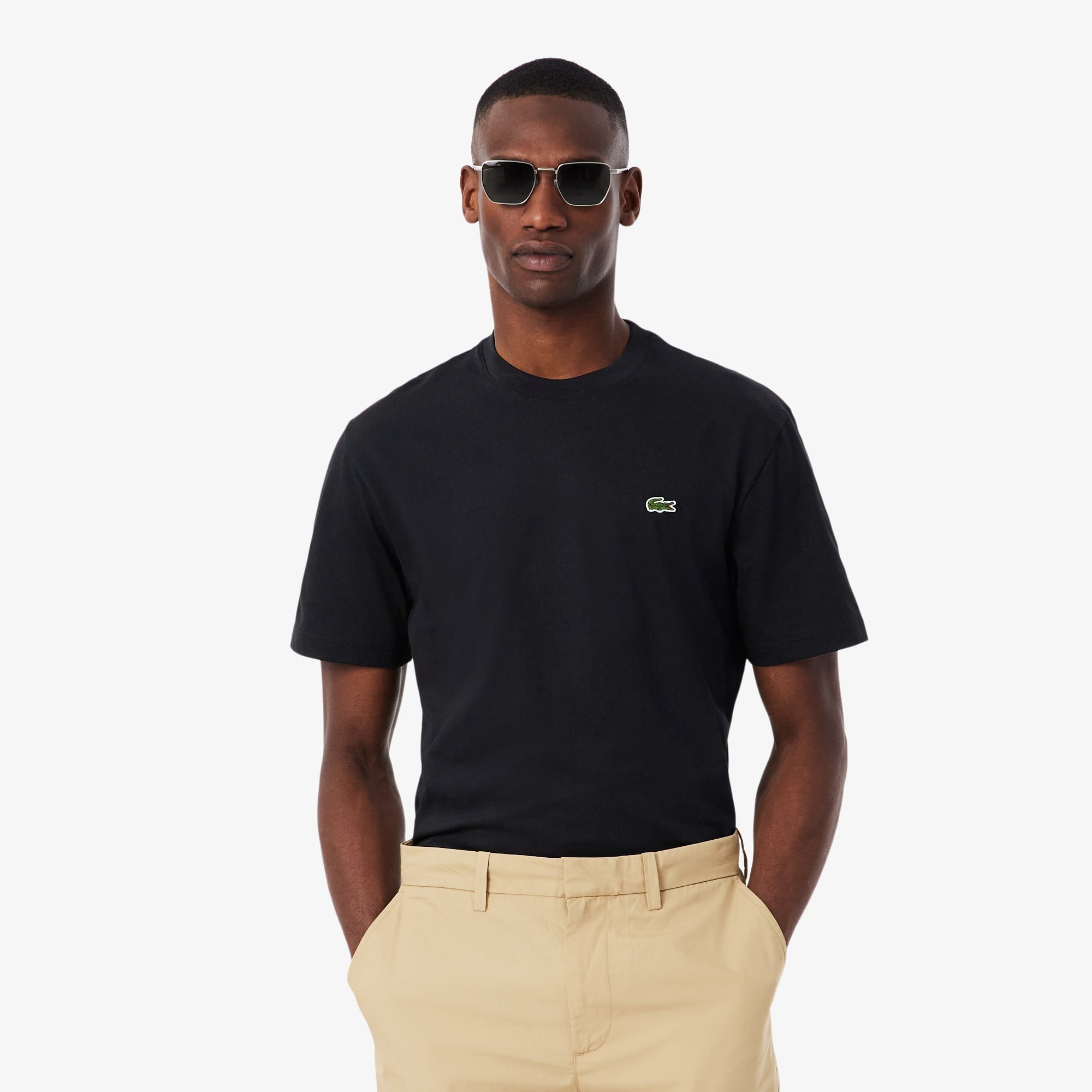Erkek Classic Fit Bisiklet Yaka Siyah T-Shirt