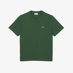 Erkek Classic Fit Bisiklet Yaka Koyu Yeşil T-Shirt Yeşil