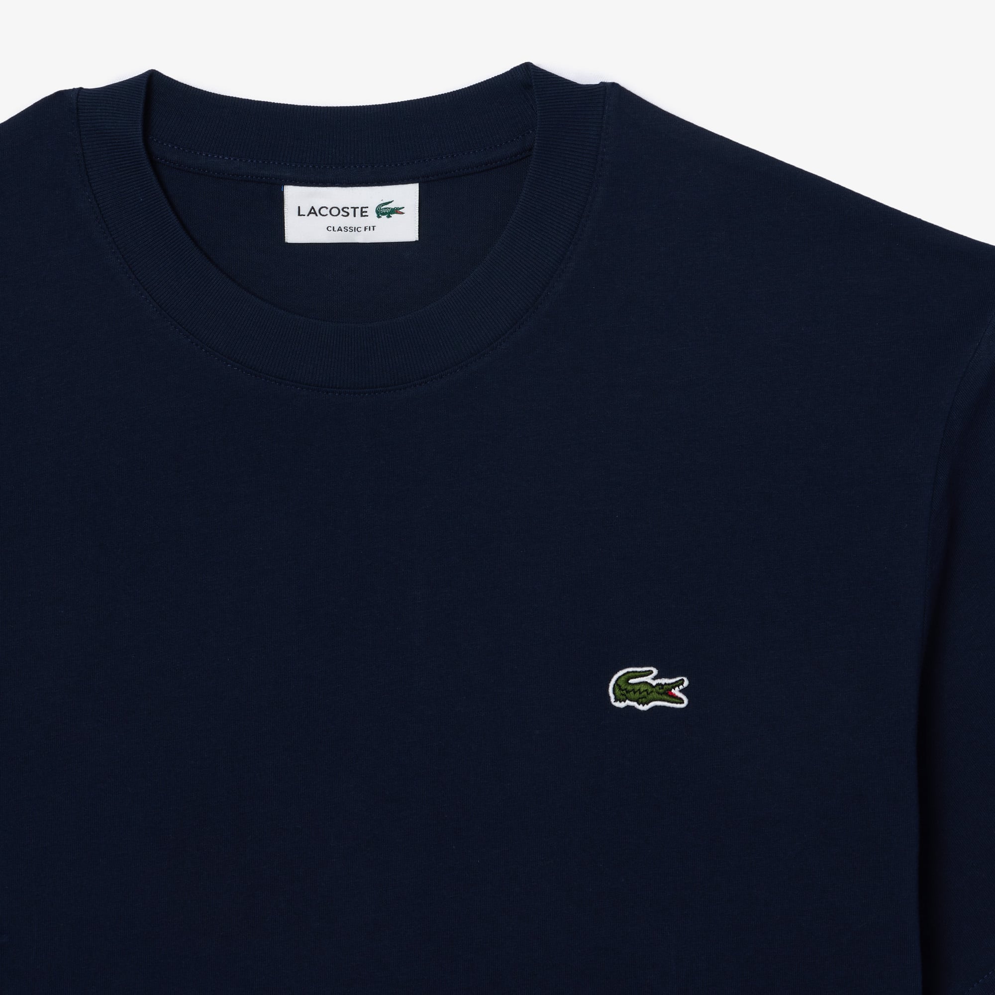 Lacoste Erkek Classic Fit Bisiklet Yaka Lacivert T-Shirt görsel 5