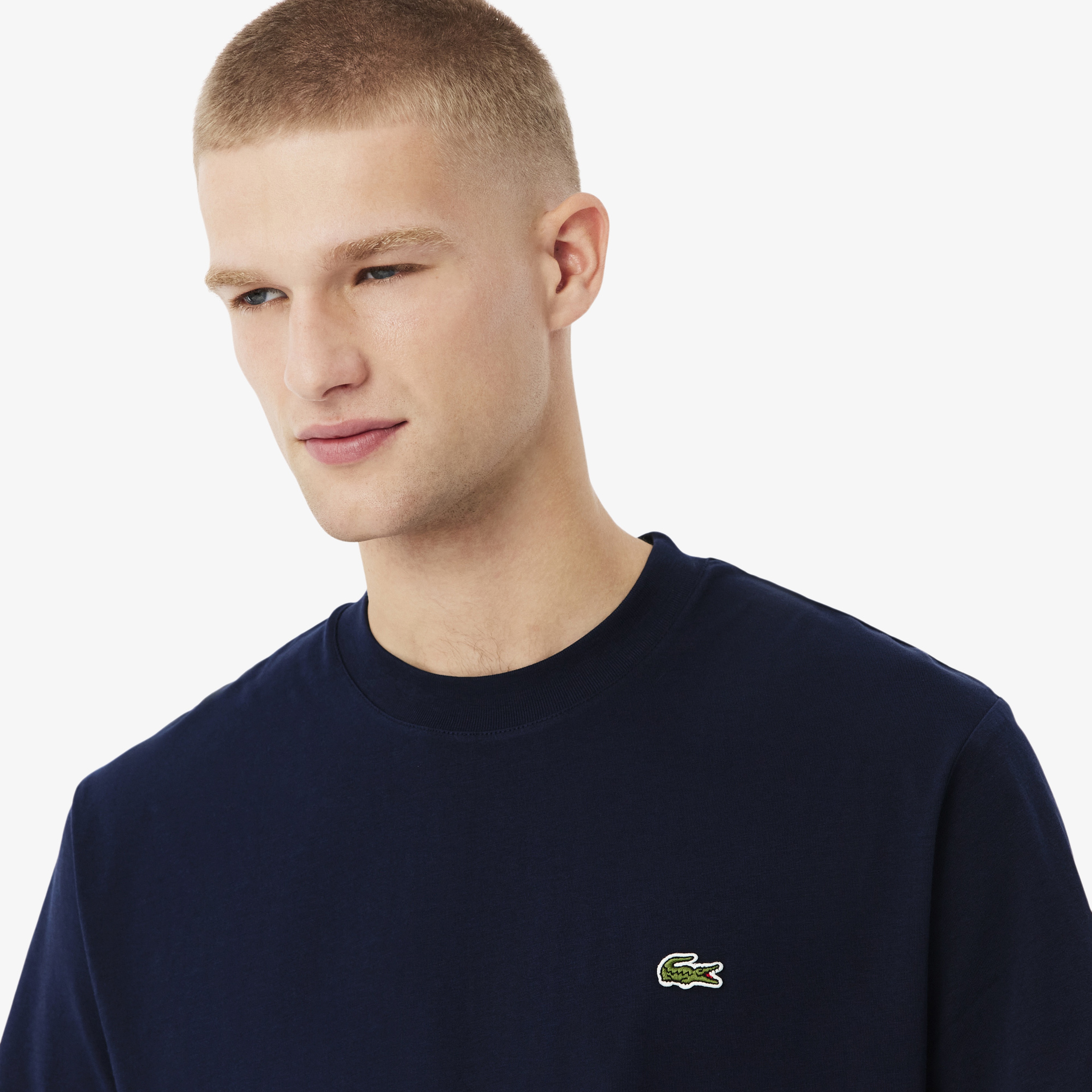 Erkek Classic Fit Bisiklet Yaka Lacivert T-Shirt