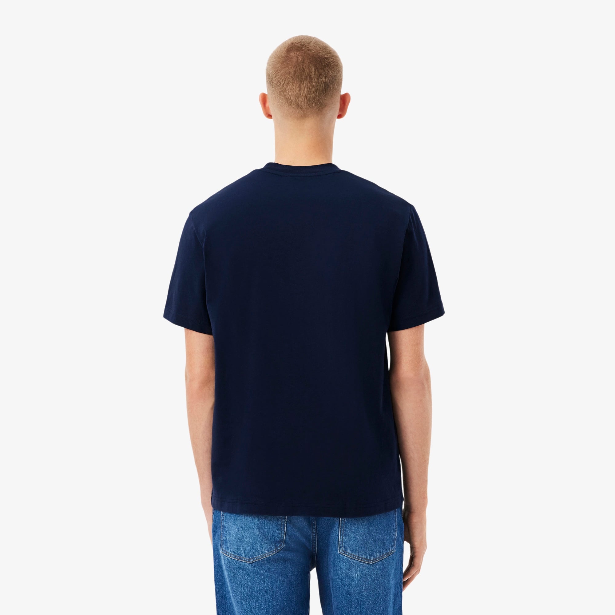 Erkek Classic Fit Bisiklet Yaka Lacivert T-Shirt