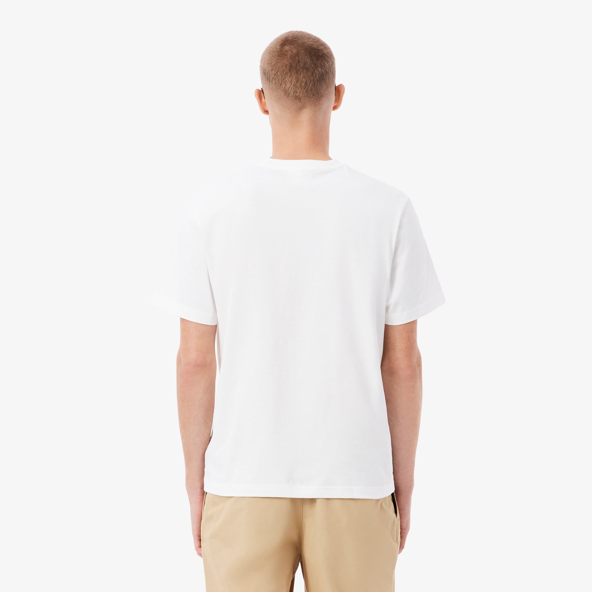 Erkek Classic Fit Bisiklet Yaka Beyaz T-Shirt