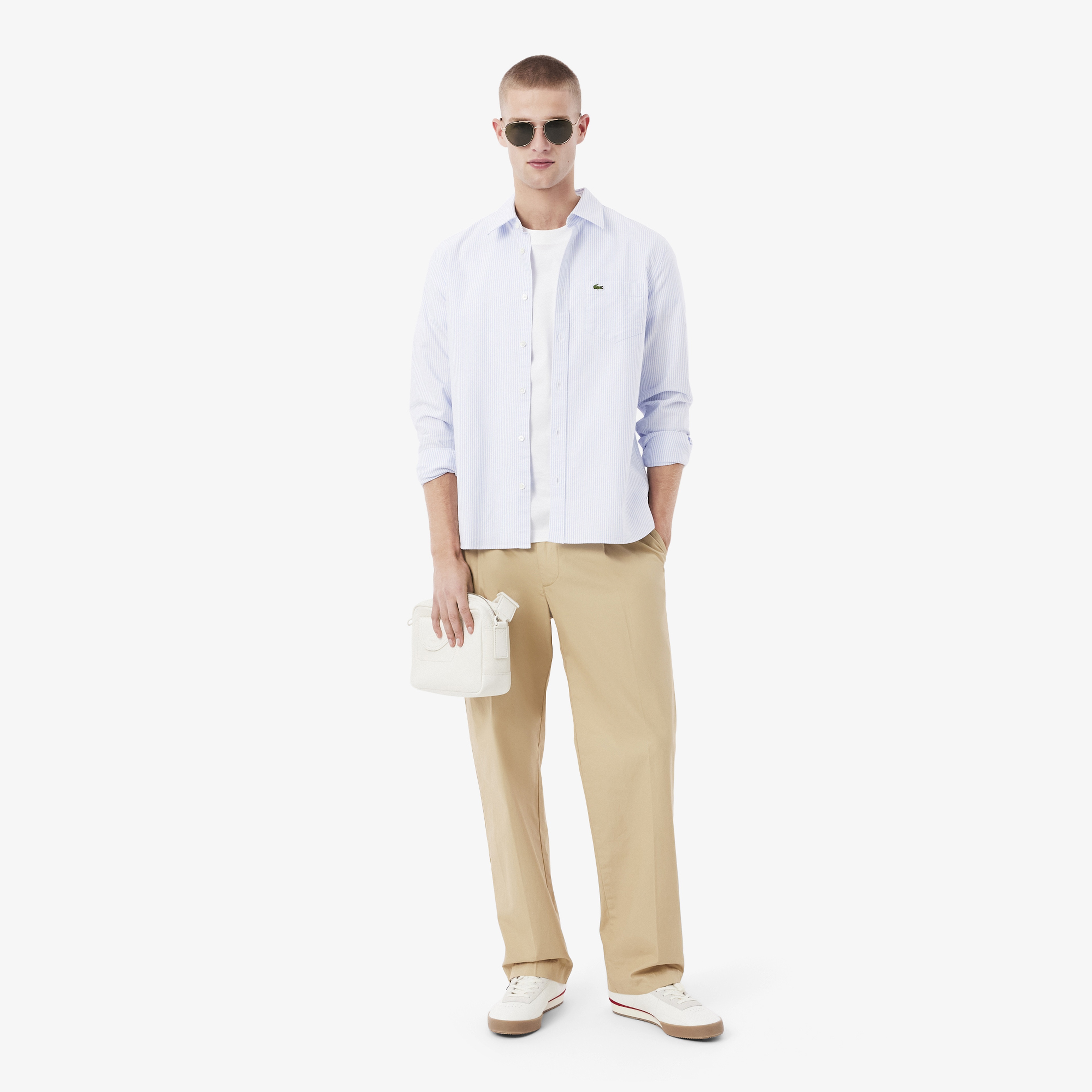 Erkek Classic Fit Bisiklet Yaka Beyaz T-Shirt