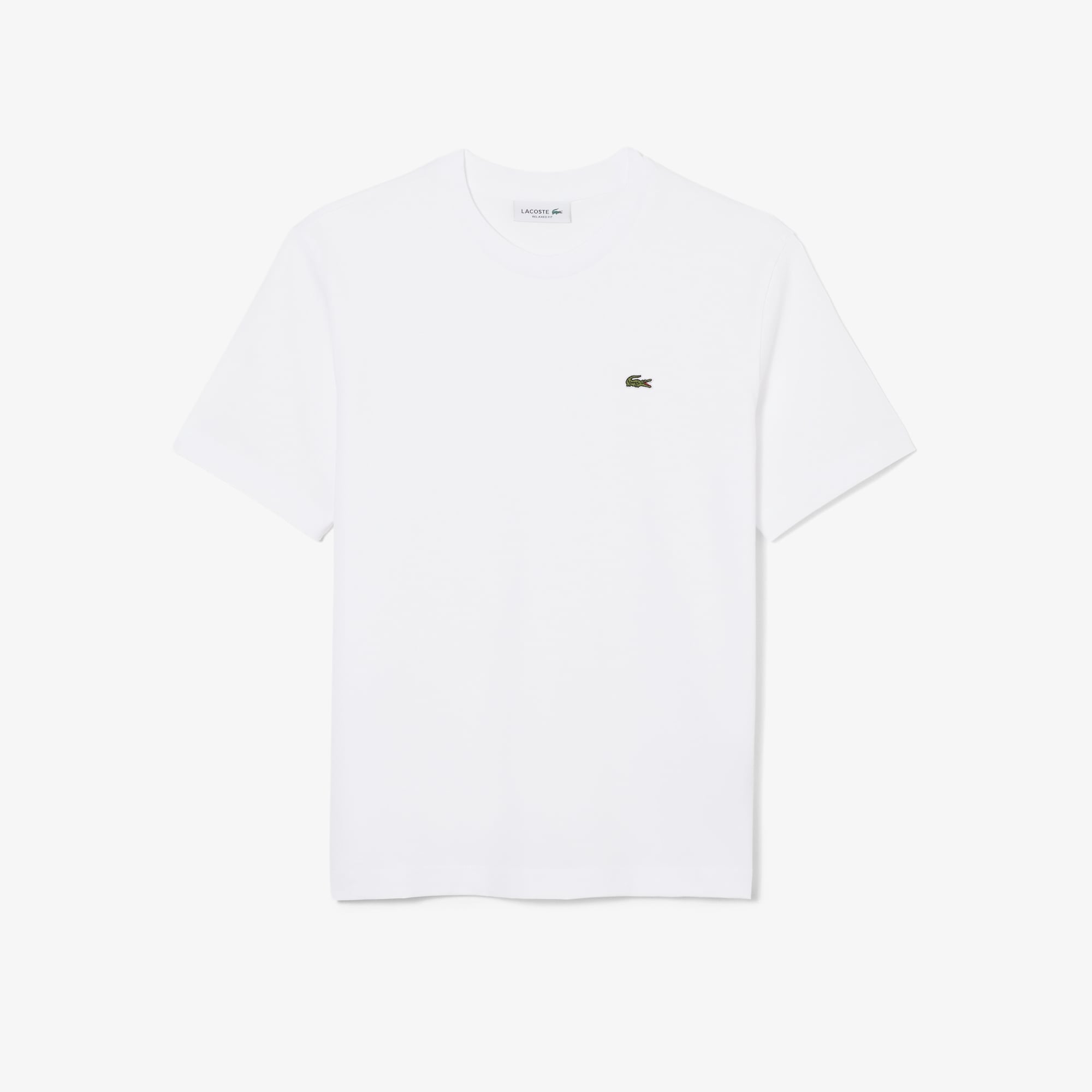 Lacoste Kadın Relaxed Fit Bisiklet Yaka Beyaz T-Shirt görsel 4