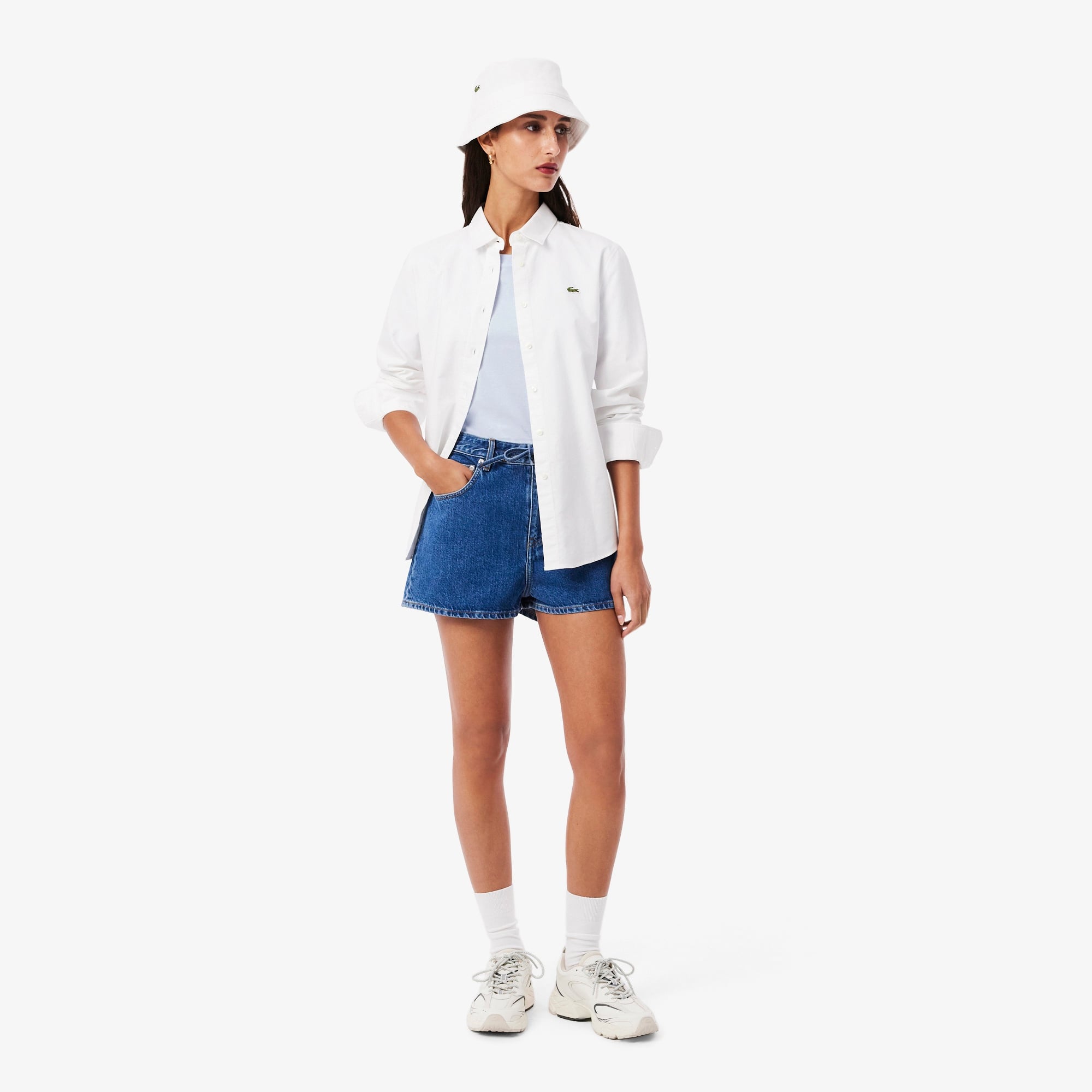 Kadın Relaxed Fit Bisiklet Yaka Mavi T-Shirt