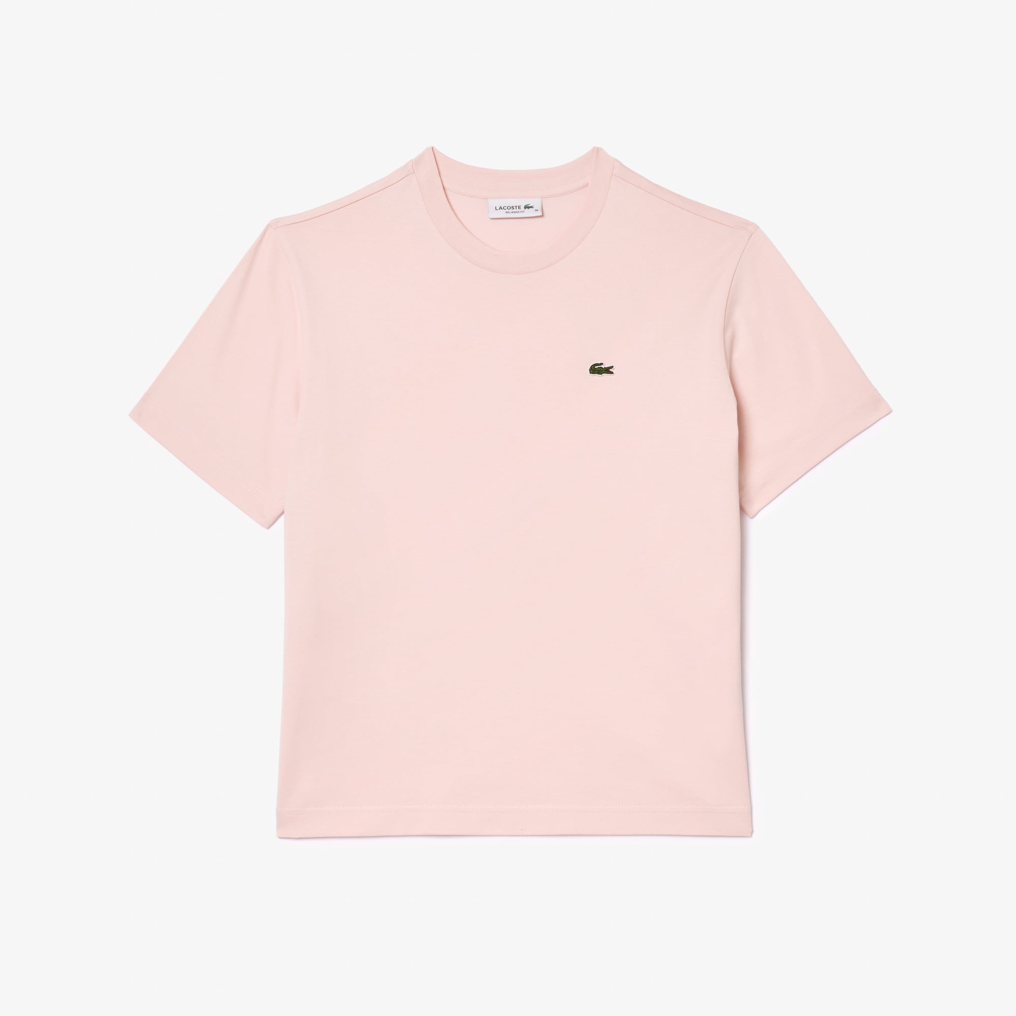 Lacoste Kadın Relaxed Fit Bisiklet Yaka Pembe T-Shirt görsel 4
