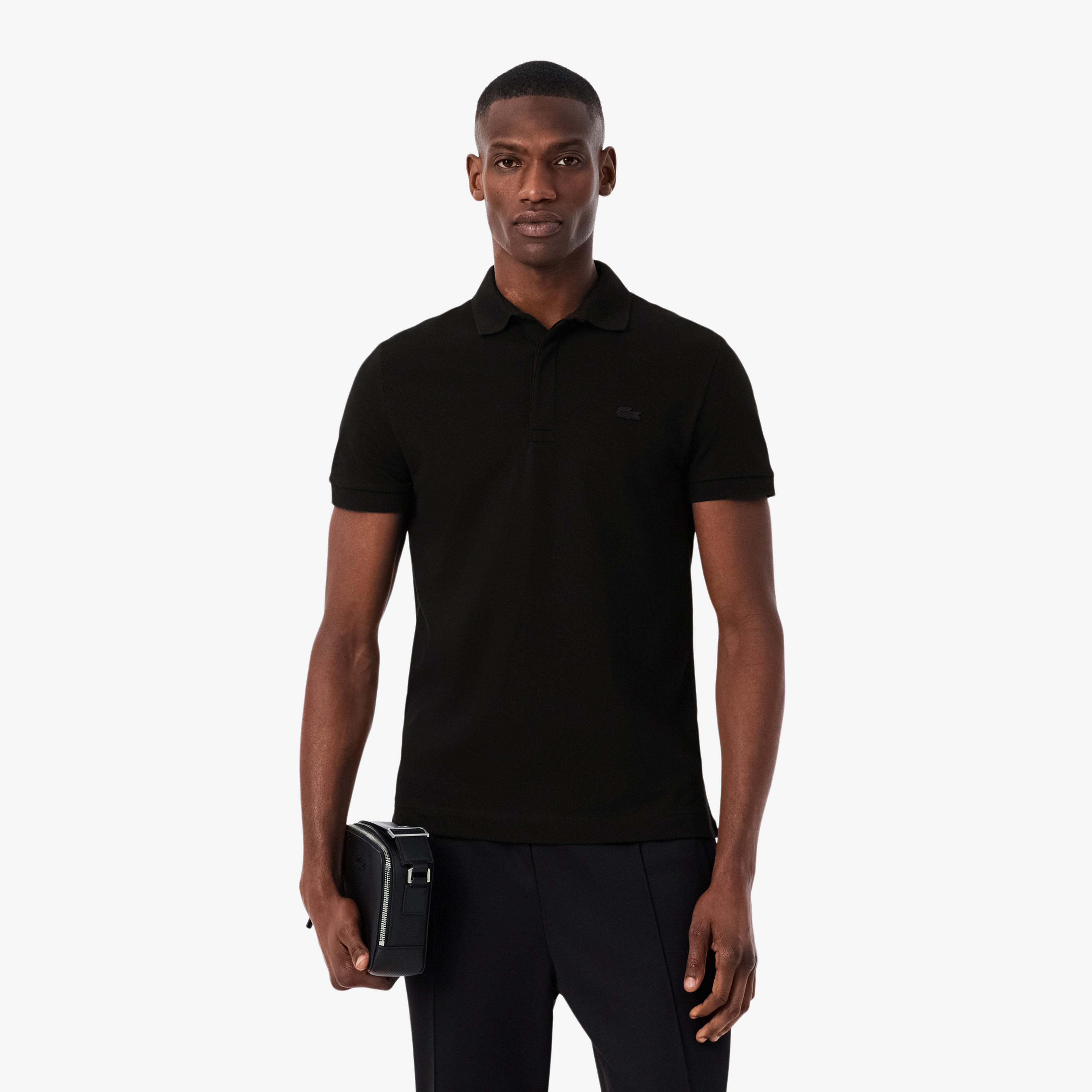 Erkek Regular Fit Siyah Paris Polo