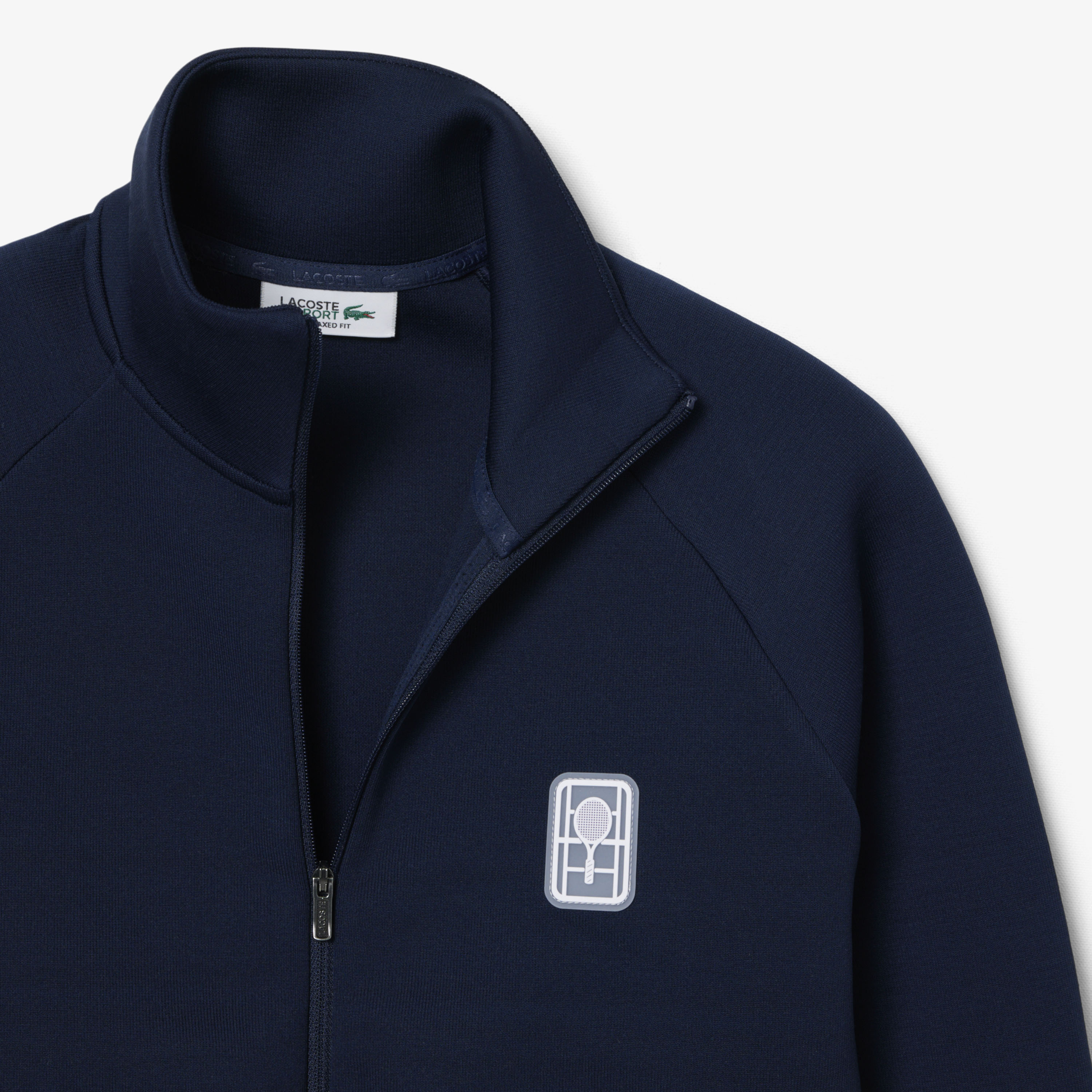 Lacoste Kadın Relaxed Fit Fermuarlı Lacivert Sweatshirt görsel 6
