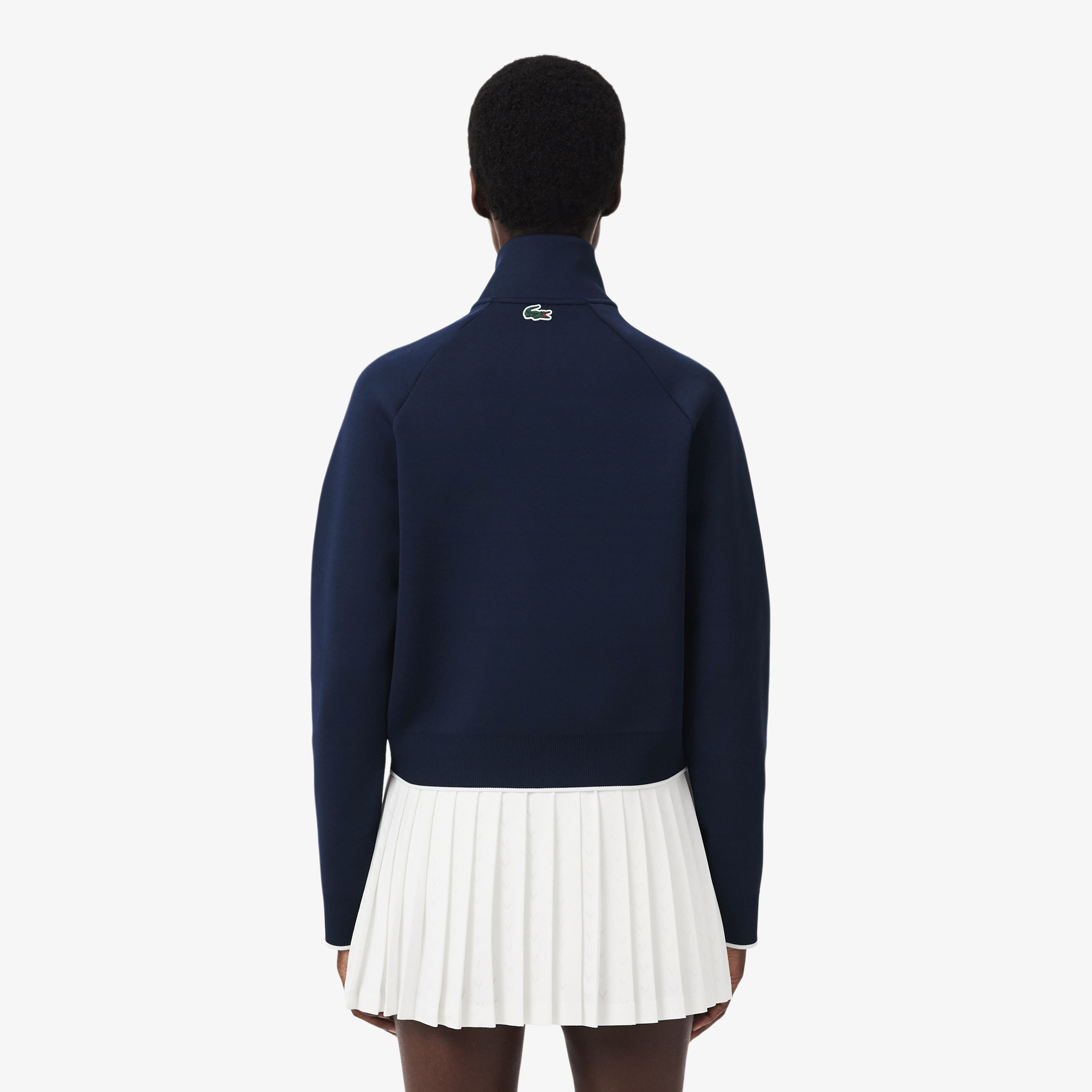 Lacoste Kadın Relaxed Fit Fermuarlı Lacivert Sweatshirt görsel 3