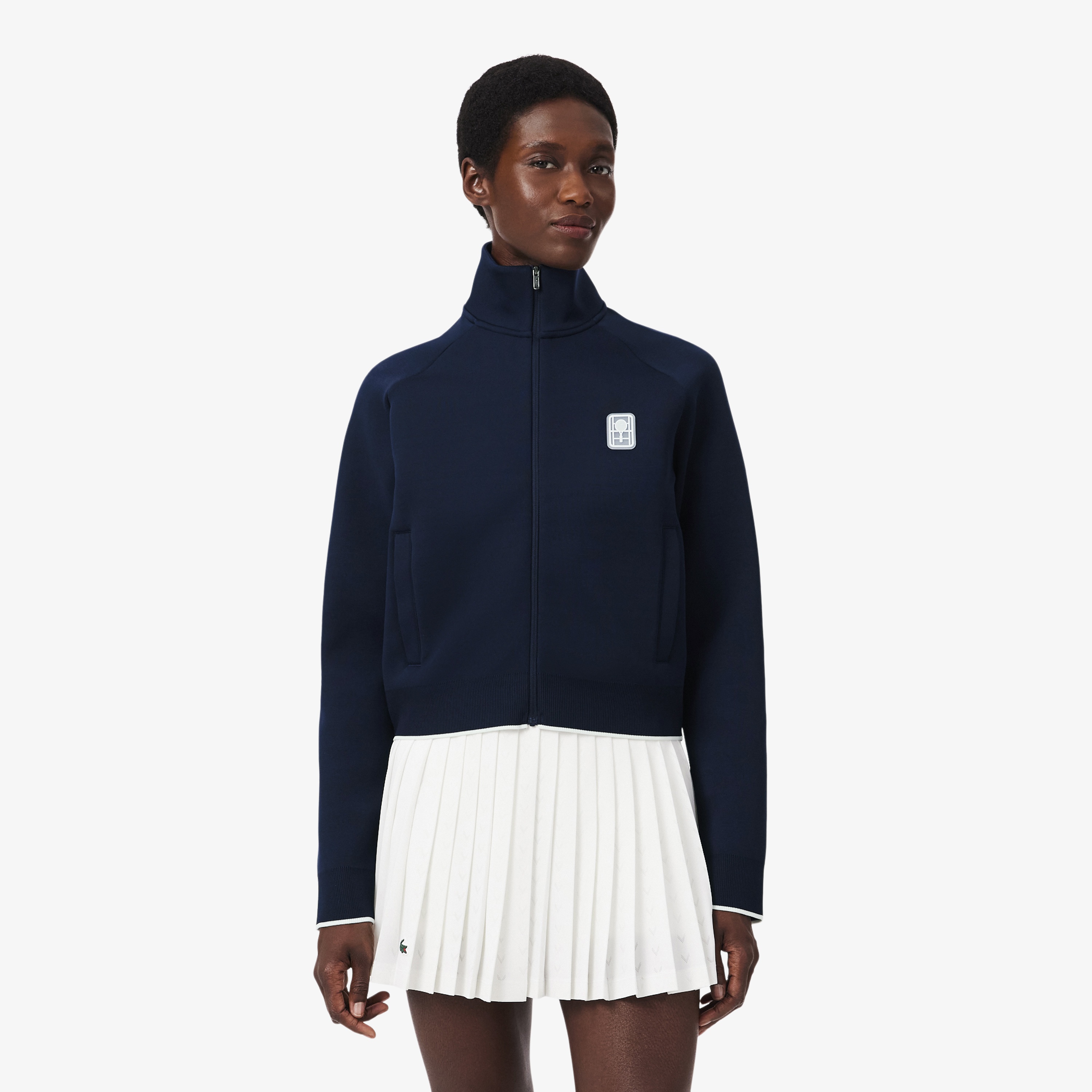Kadın Relaxed Fit Fermuarlı Lacivert Sweatshirt