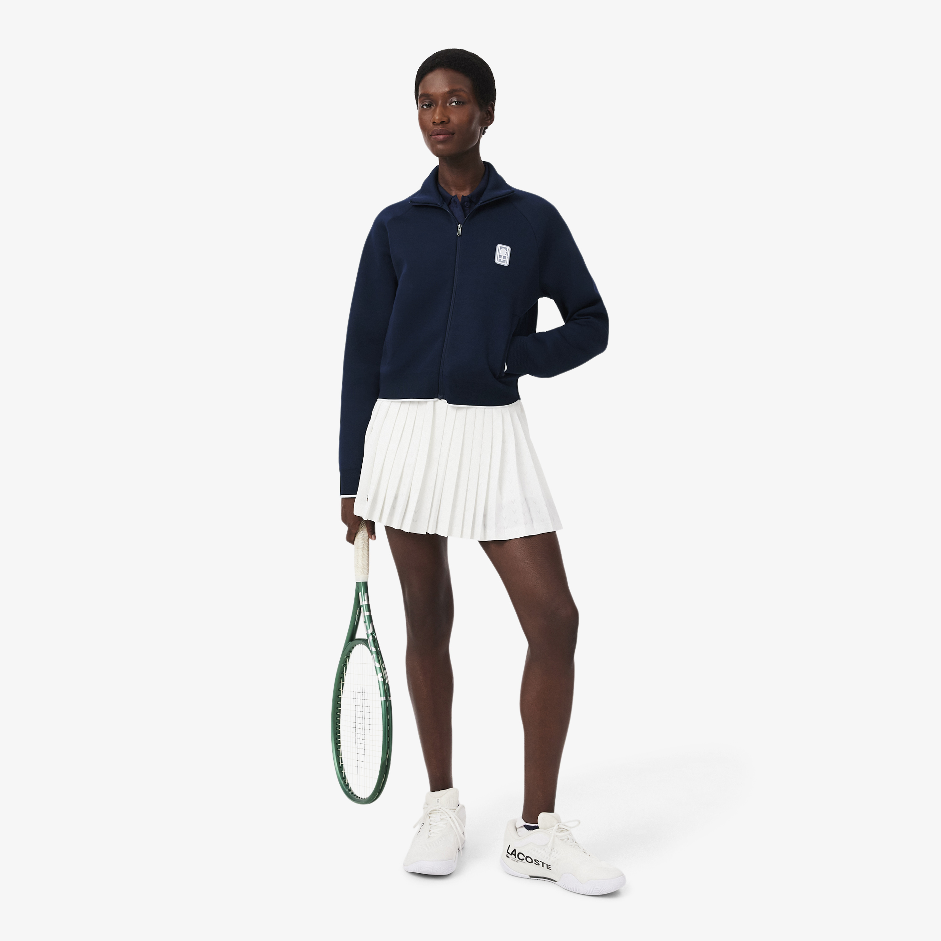 Lacoste Kadın Relaxed Fit Fermuarlı Lacivert Sweatshirt görsel 5