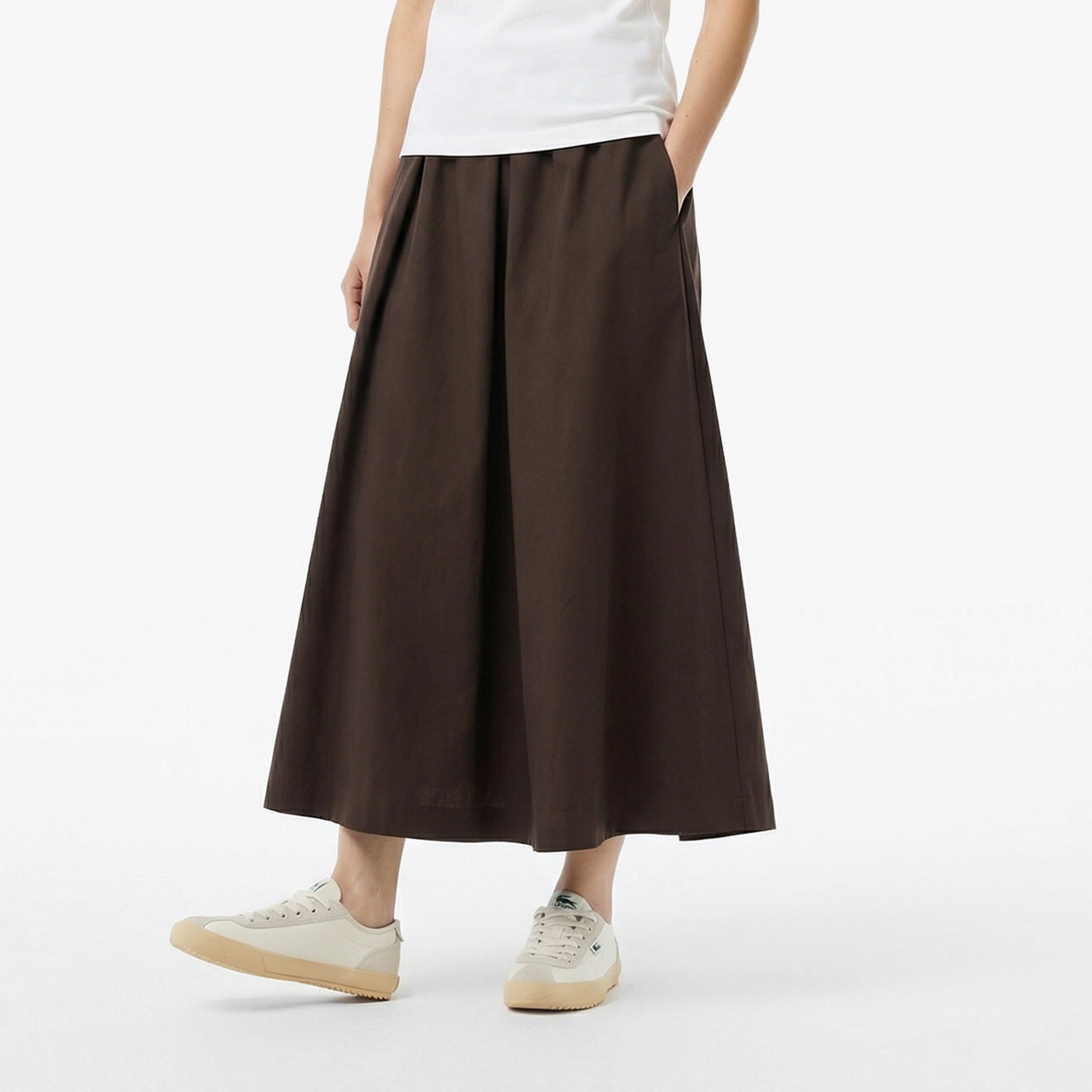 Kadın Flare Fit Kahverengi Etek