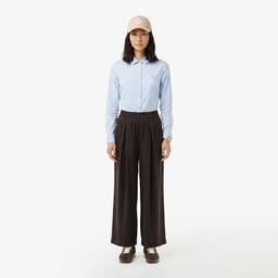 Kadın Slim Fit Mavi Gömlek Mavi