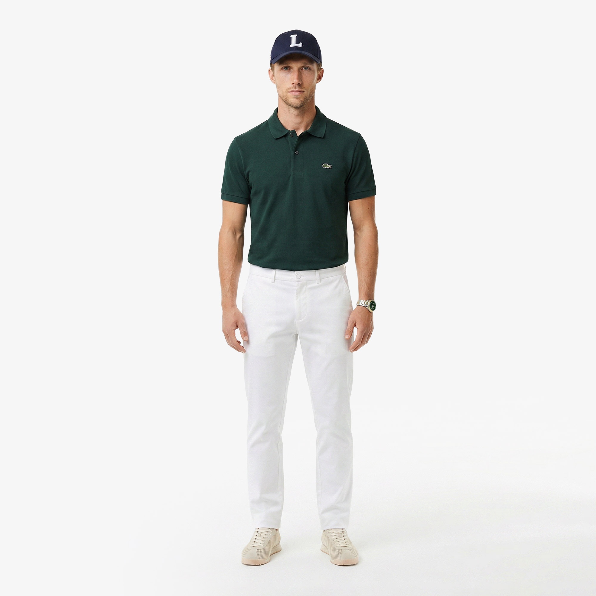 L.12.12 Light Erkek Classic Fit Yeşil Polo