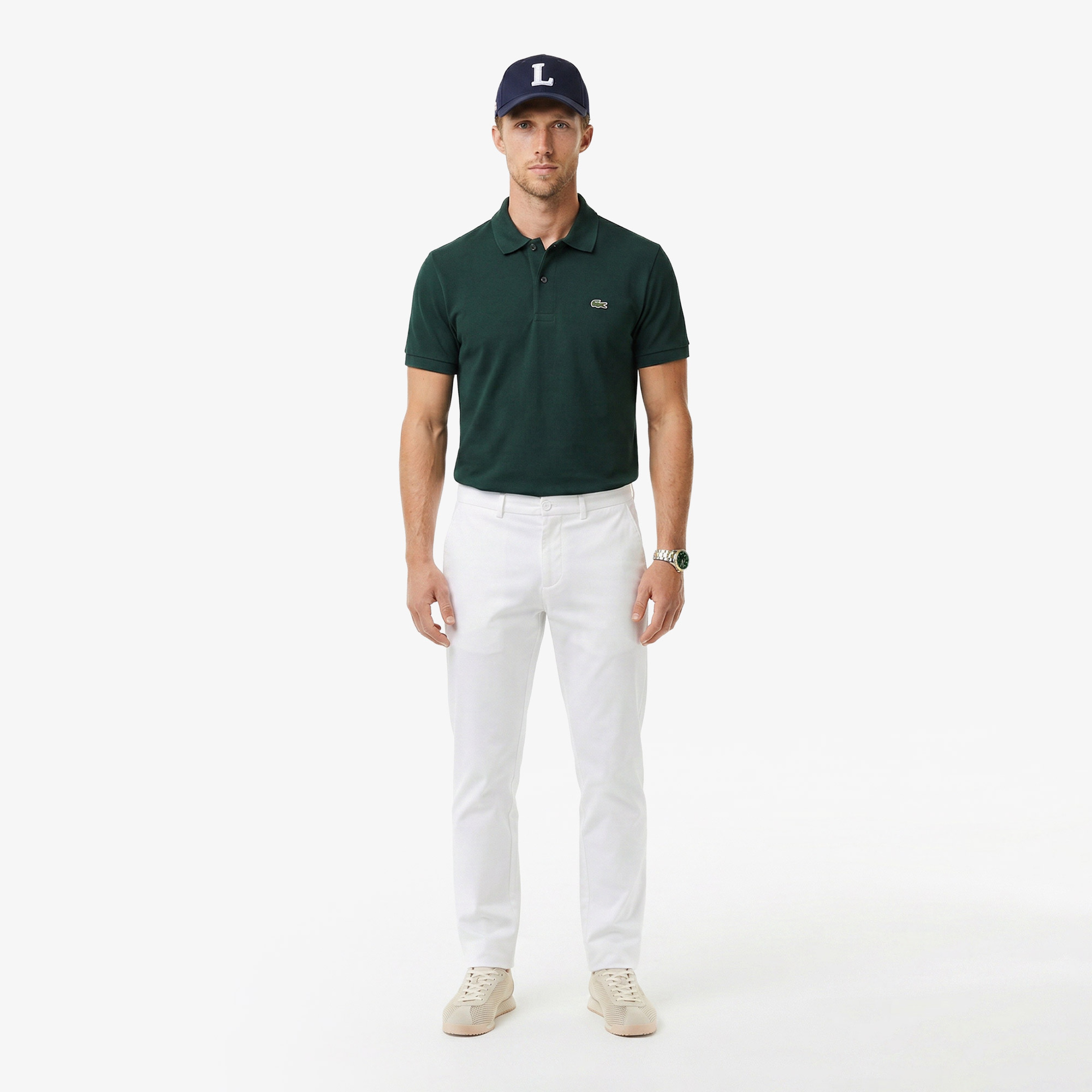 L.12.12 Light Erkek Classic Fit Yeşil Polo