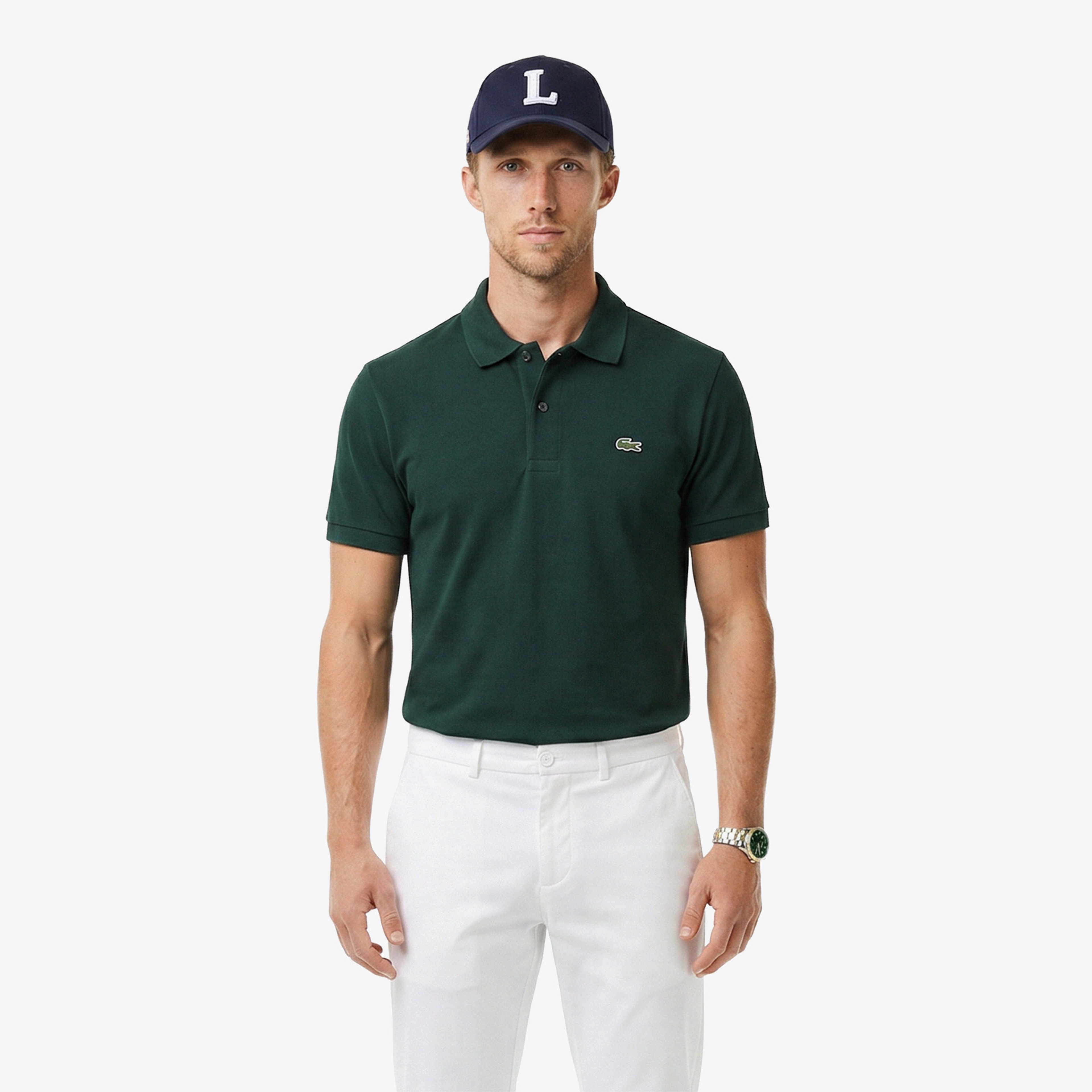 L.12.12 Light Erkek Classic Fit Yeşil Polo
