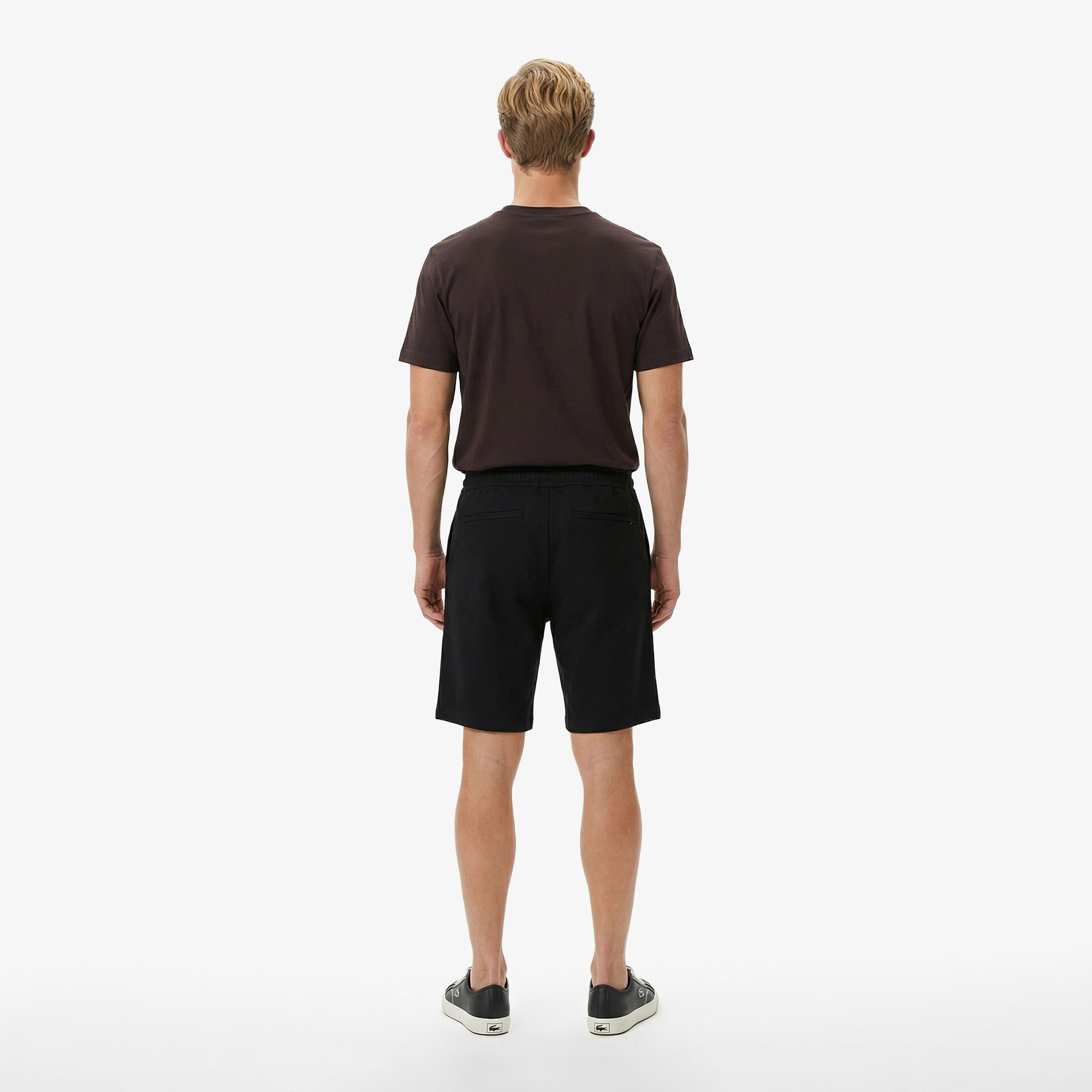 Erkek Tapered Fit Siyah Bermuda Şort