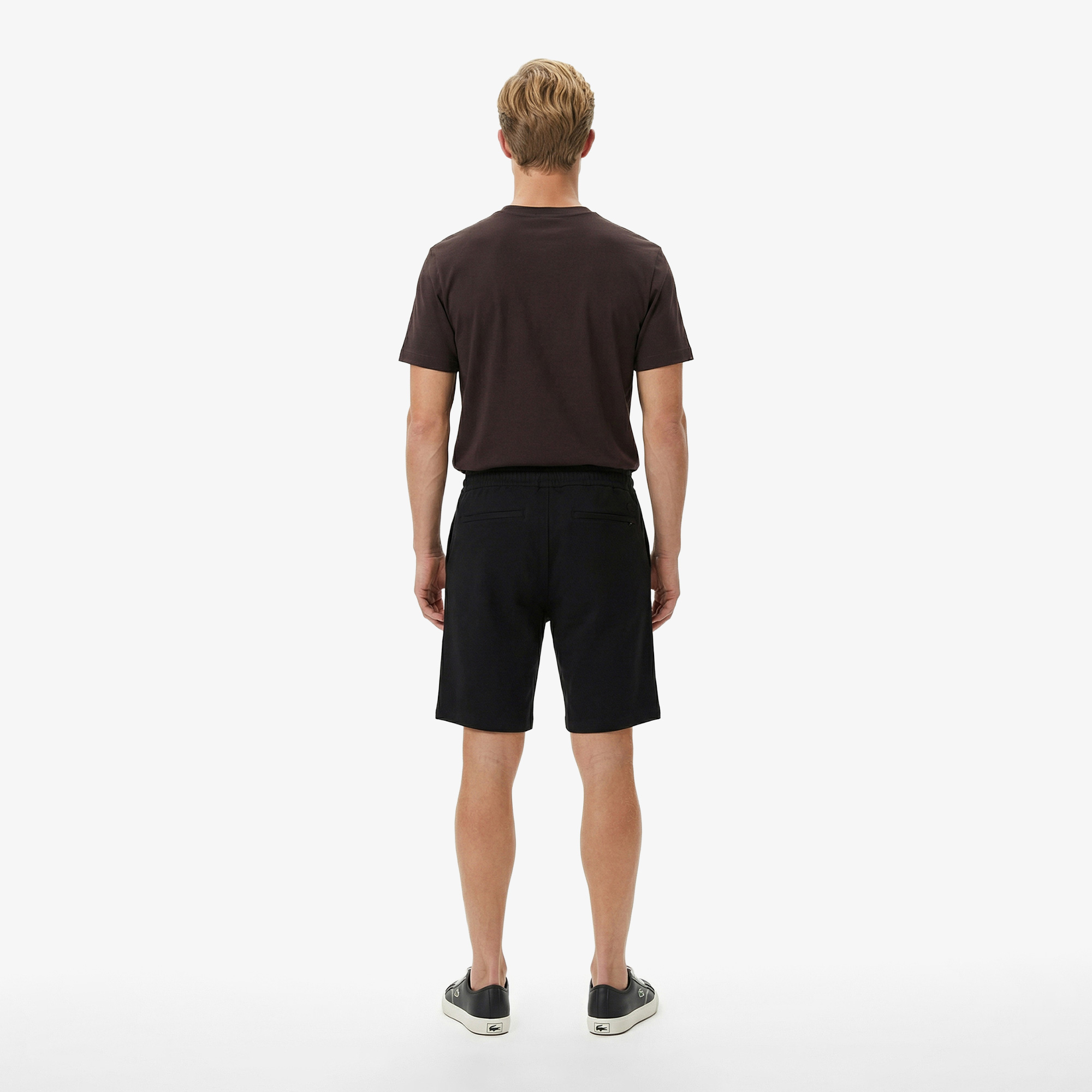 Erkek Tapered Fit Siyah Bermuda Şort