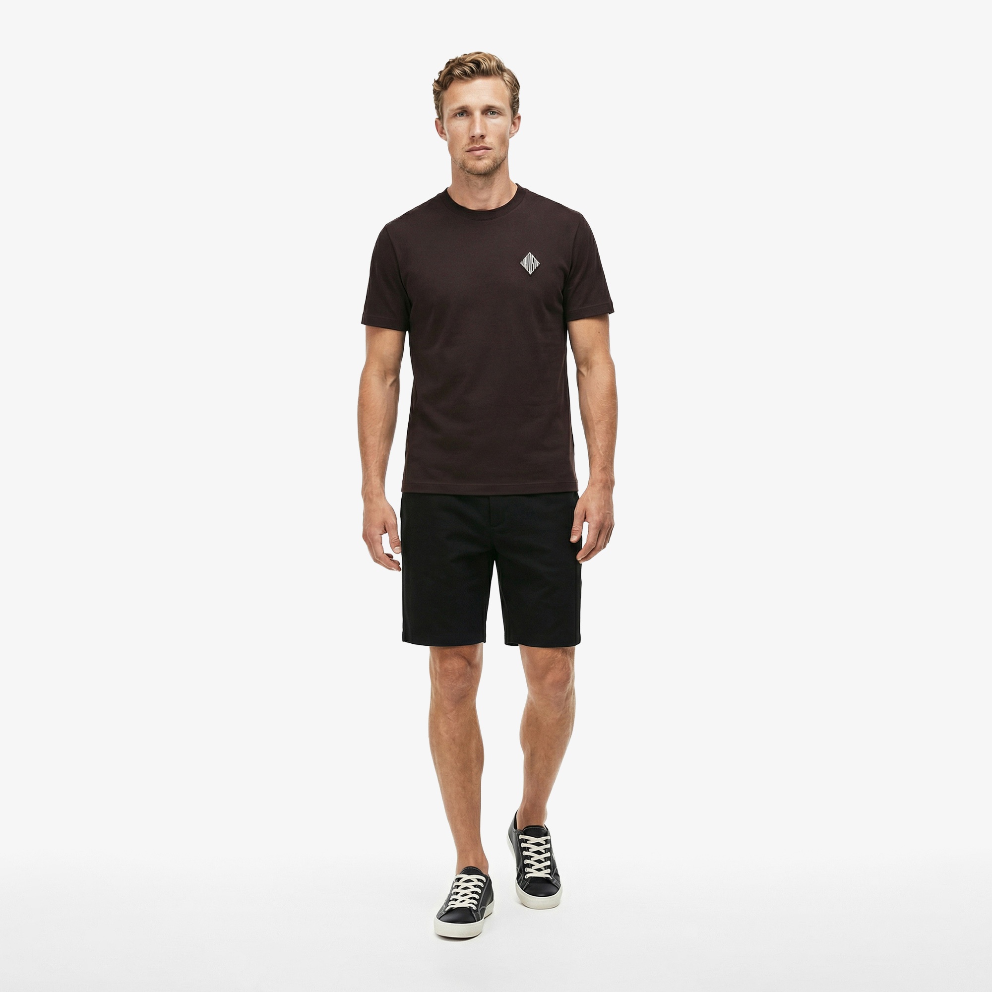 Erkek Tapered Fit Siyah Bermuda Şort