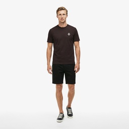 Erkek Tapered Fit Siyah Bermuda Şort Siyah
