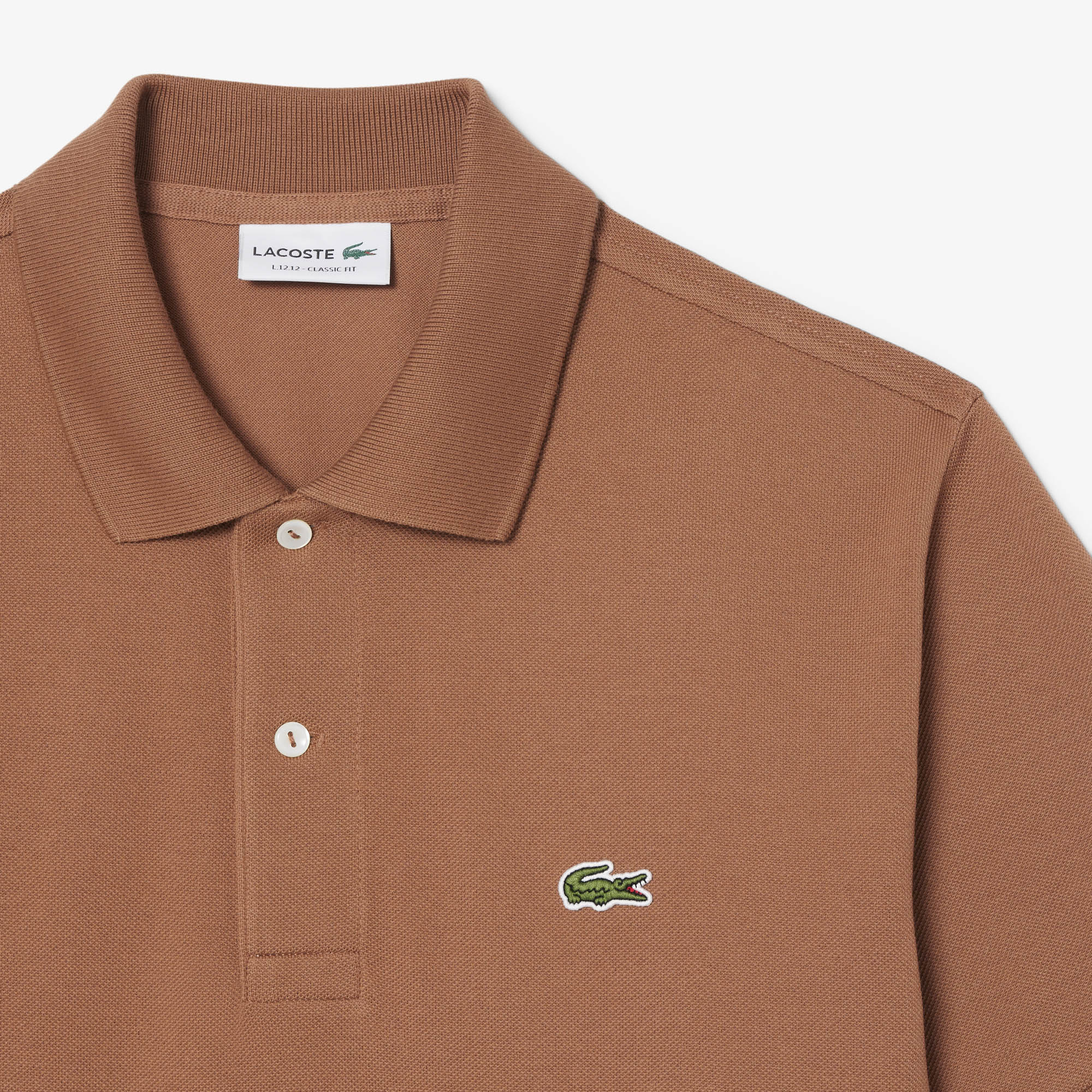 Lacoste L.12.12 Erkek Classic Fit Kahverengi Polo görsel 6