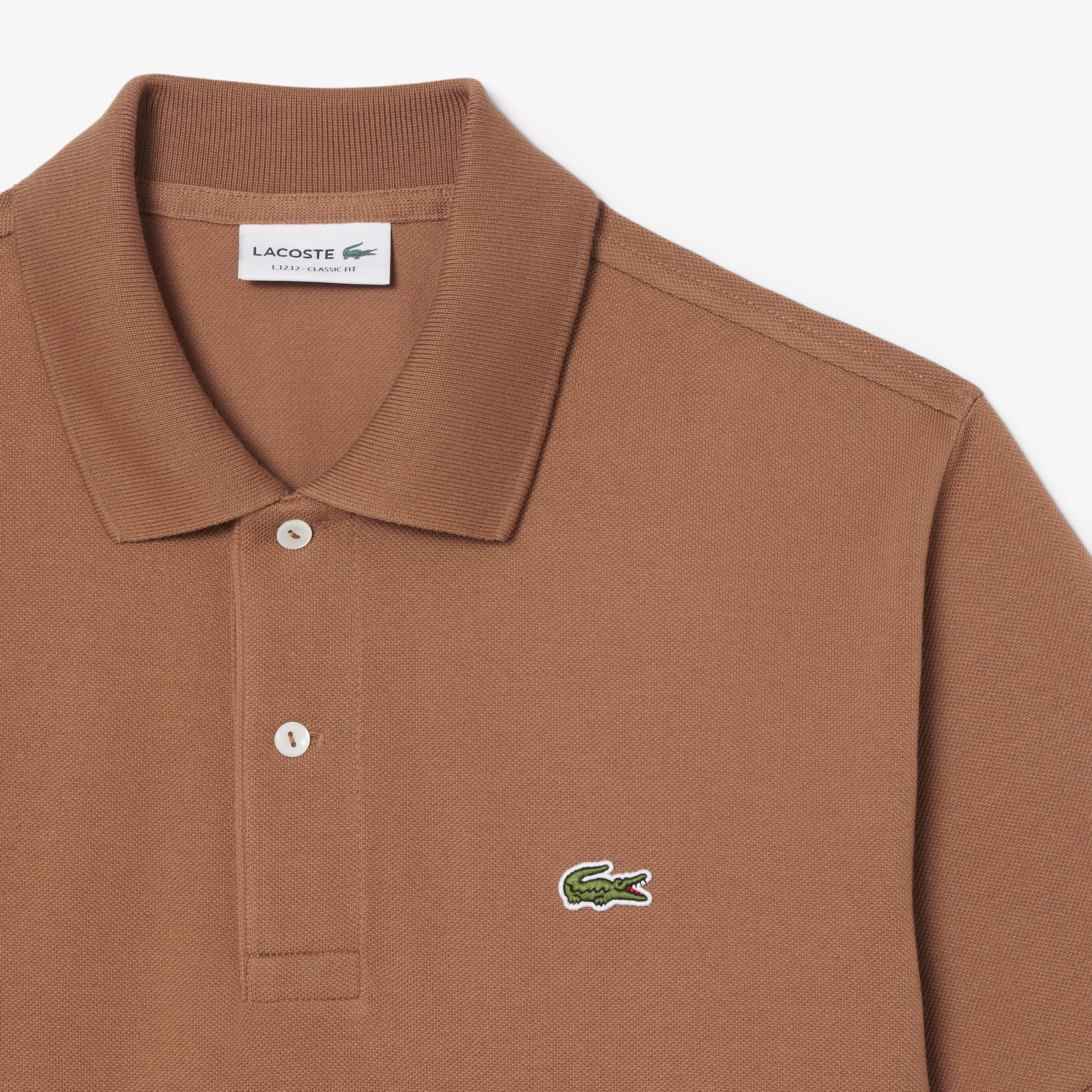 L.12.12 Erkek Classic Fit Kahverengi Polo