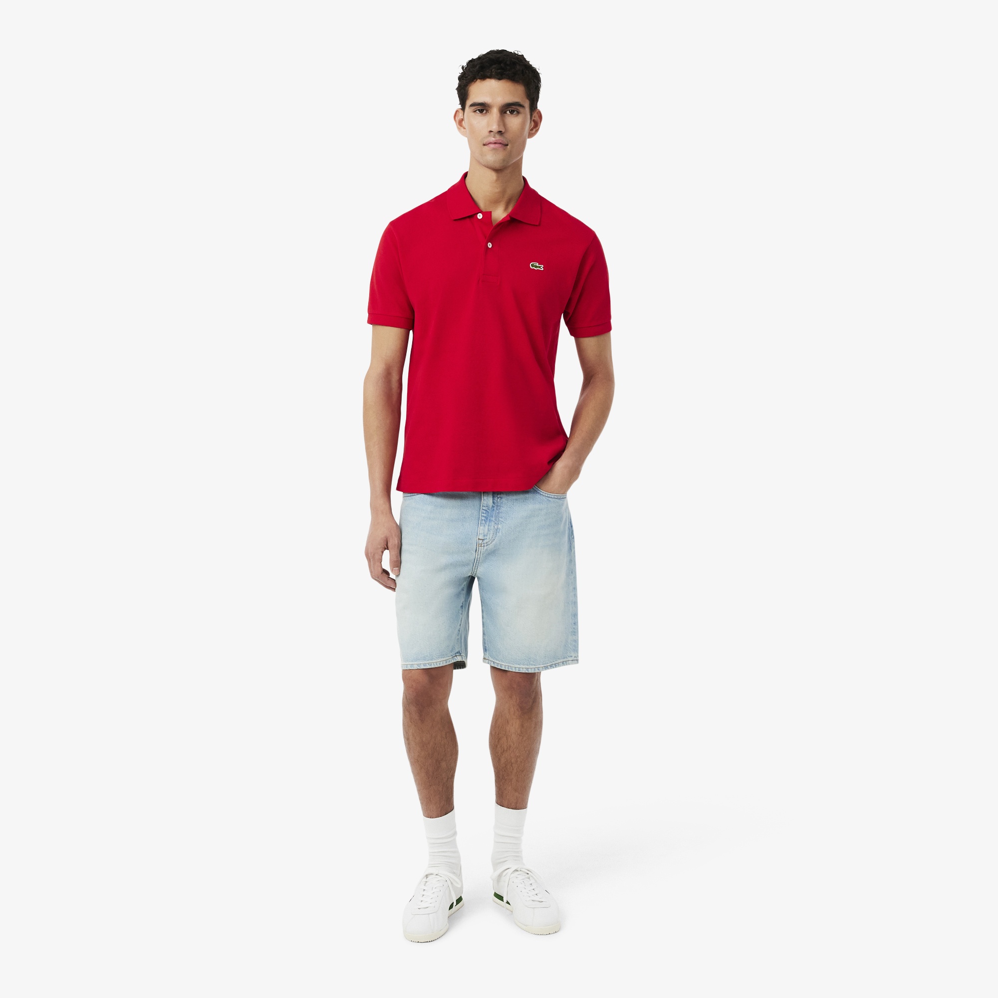 L.12.12 Erkek Classic Fit Kırmızı Polo