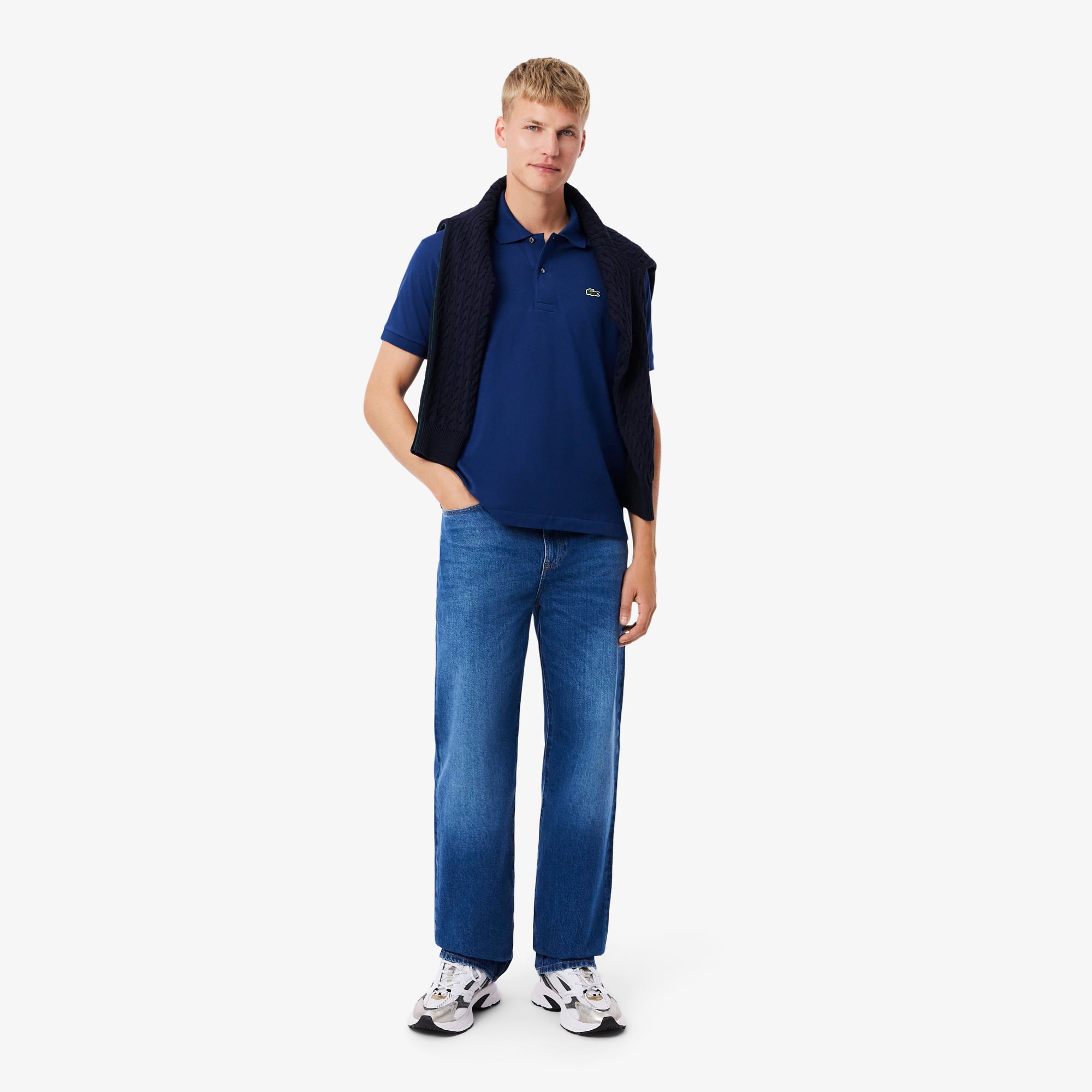 Lacoste L.12.12 Erkek Classic Fit Lacivert Polo görsel 4